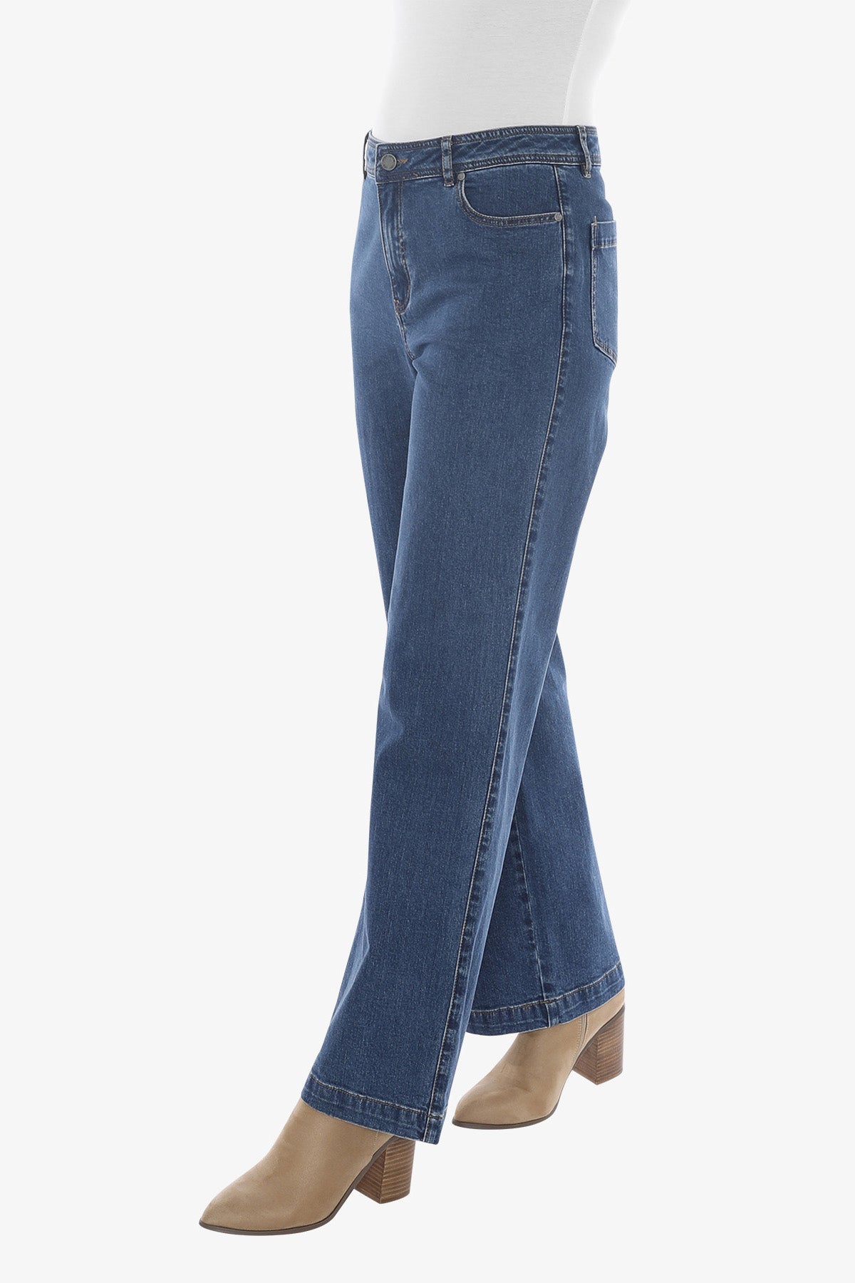 Wide Leg Jeans in Dark Denim