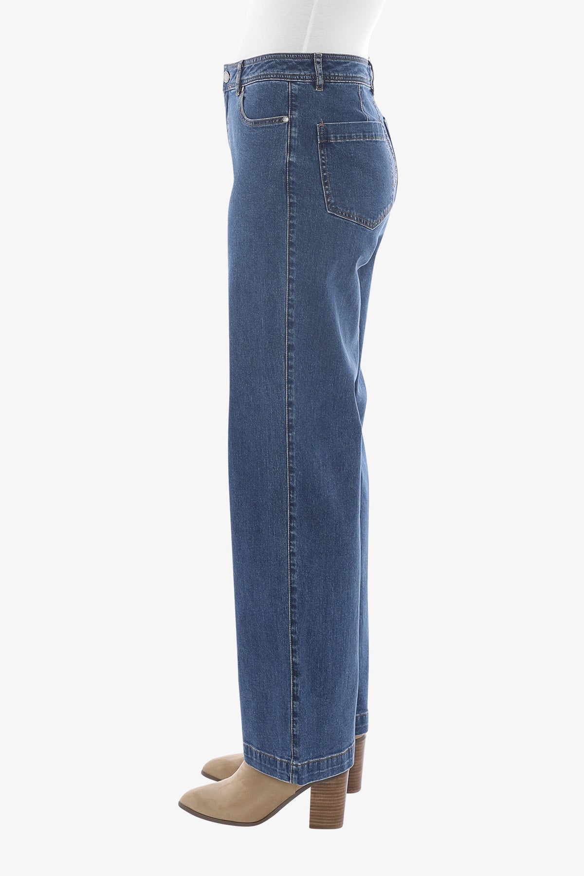 Wide Leg Jeans in Dark Denim