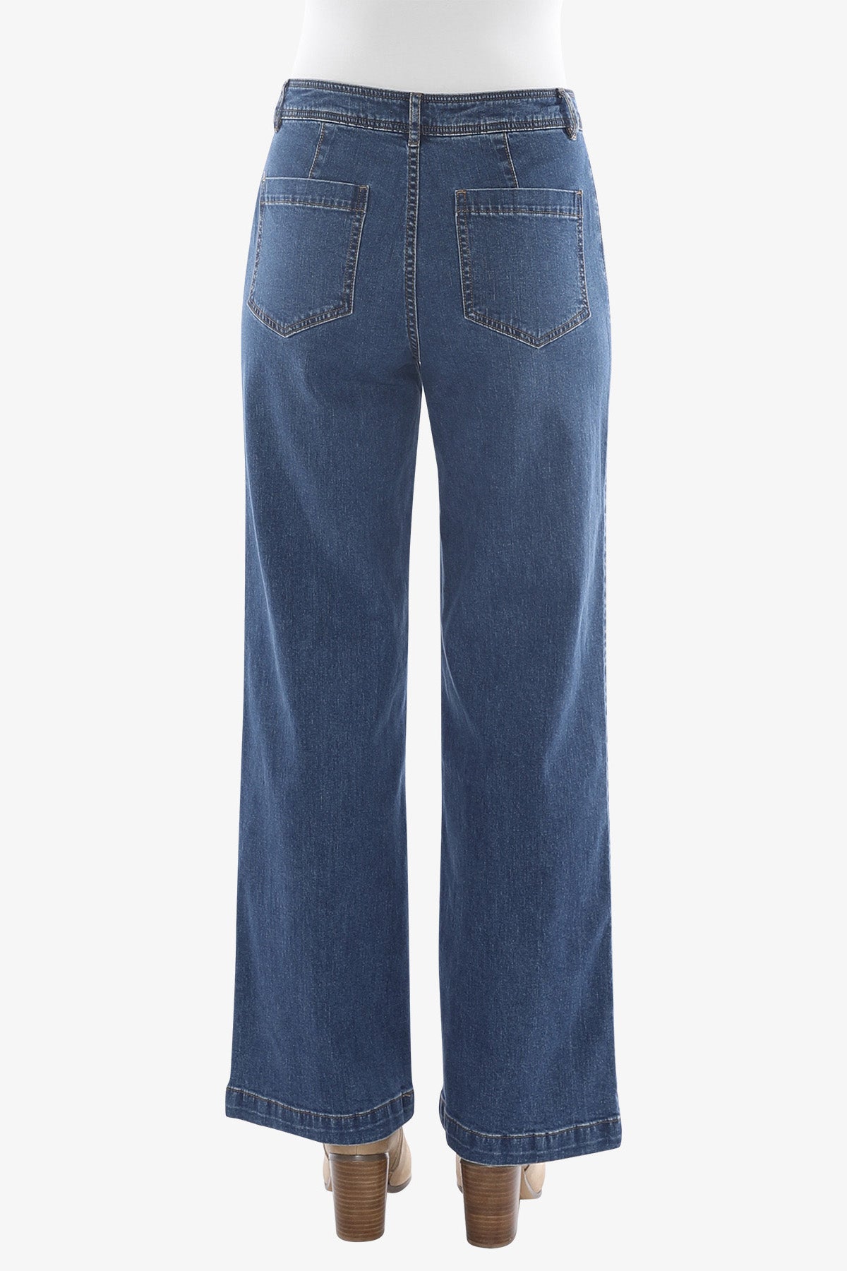 Wide Leg Jeans in Dark Denim
