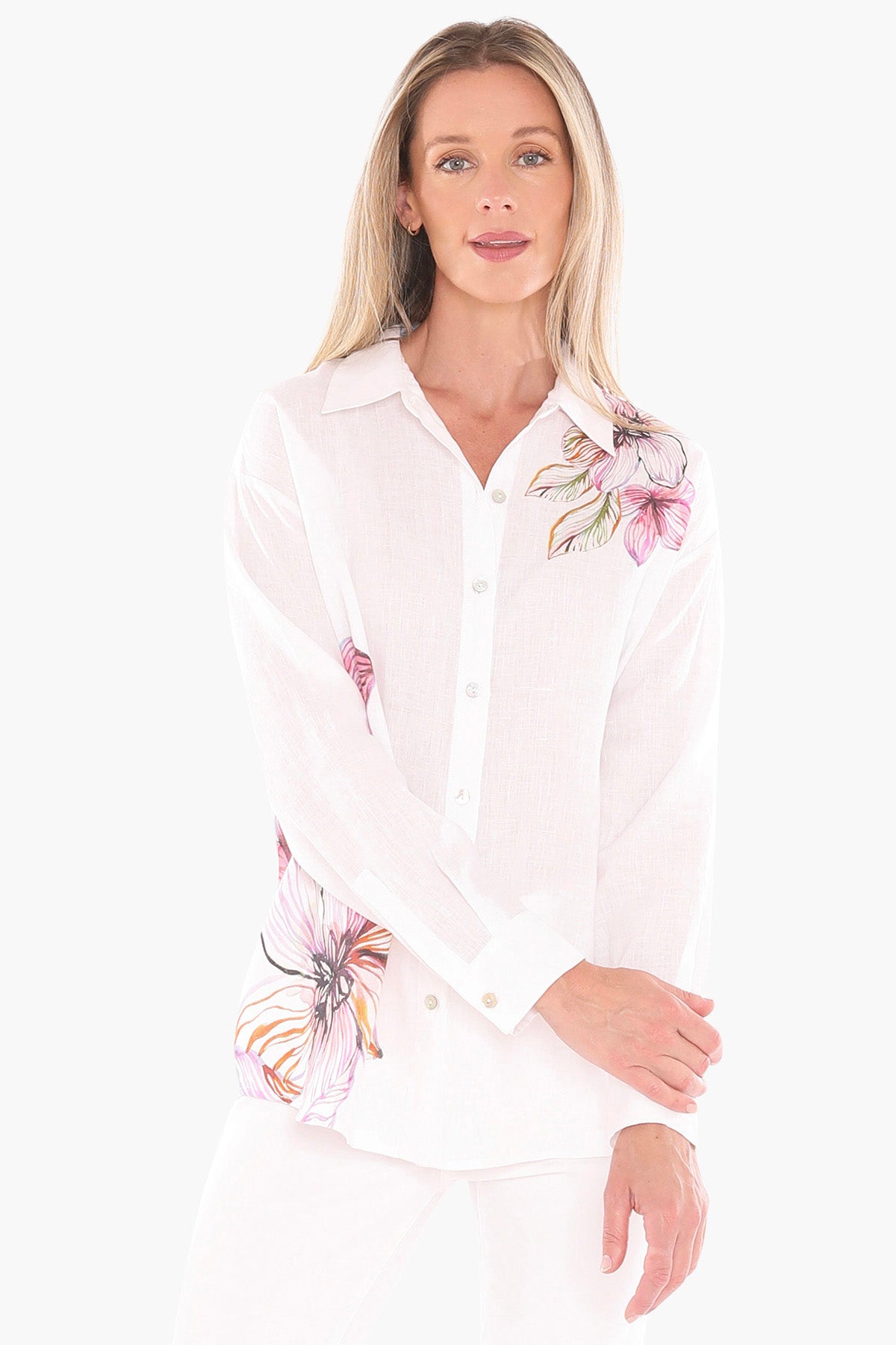 Womens Floraline Ls Shirt Multicolor 596j3136a