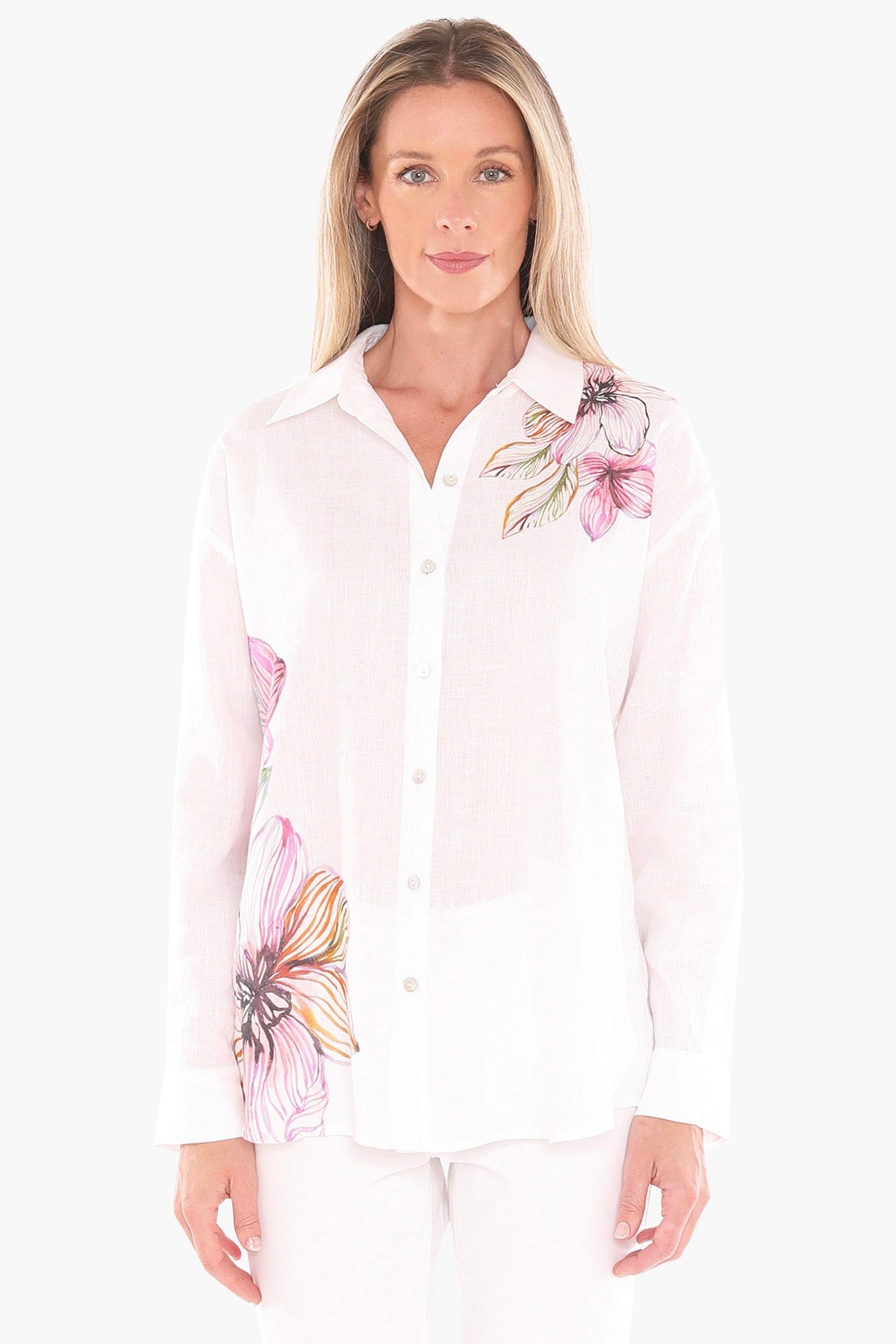 Womens Floraline Ls Shirt Multicolor 596j3136a