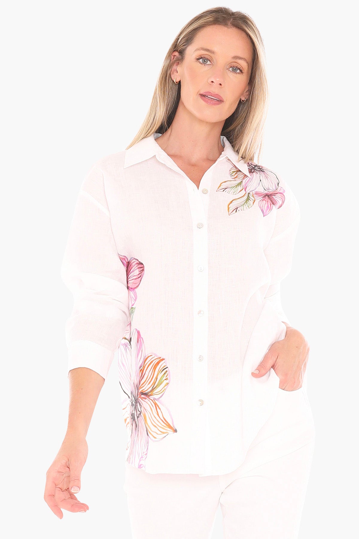 Womens Floraline Ls Shirt Multicolor 596j3136a