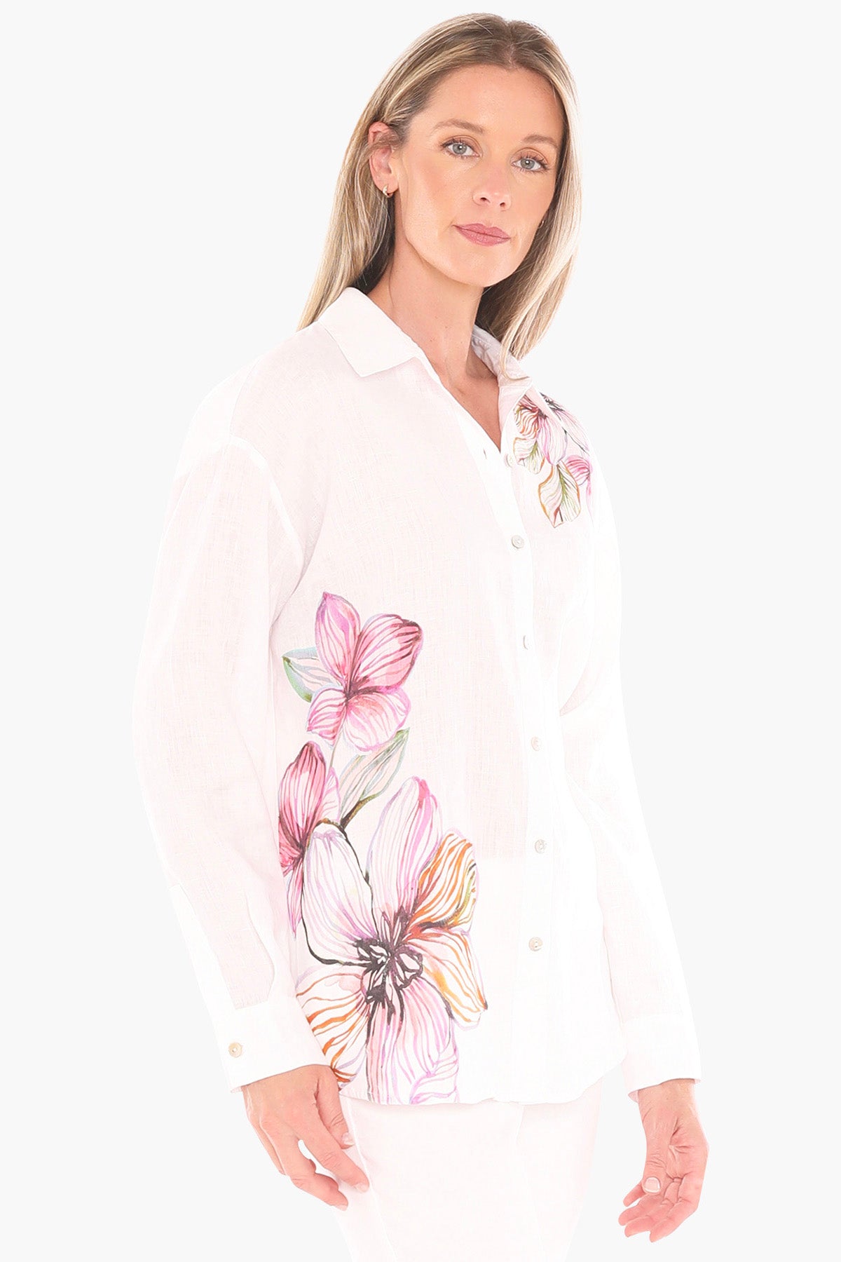 Womens Floraline Ls Shirt Multicolor 596j3136a