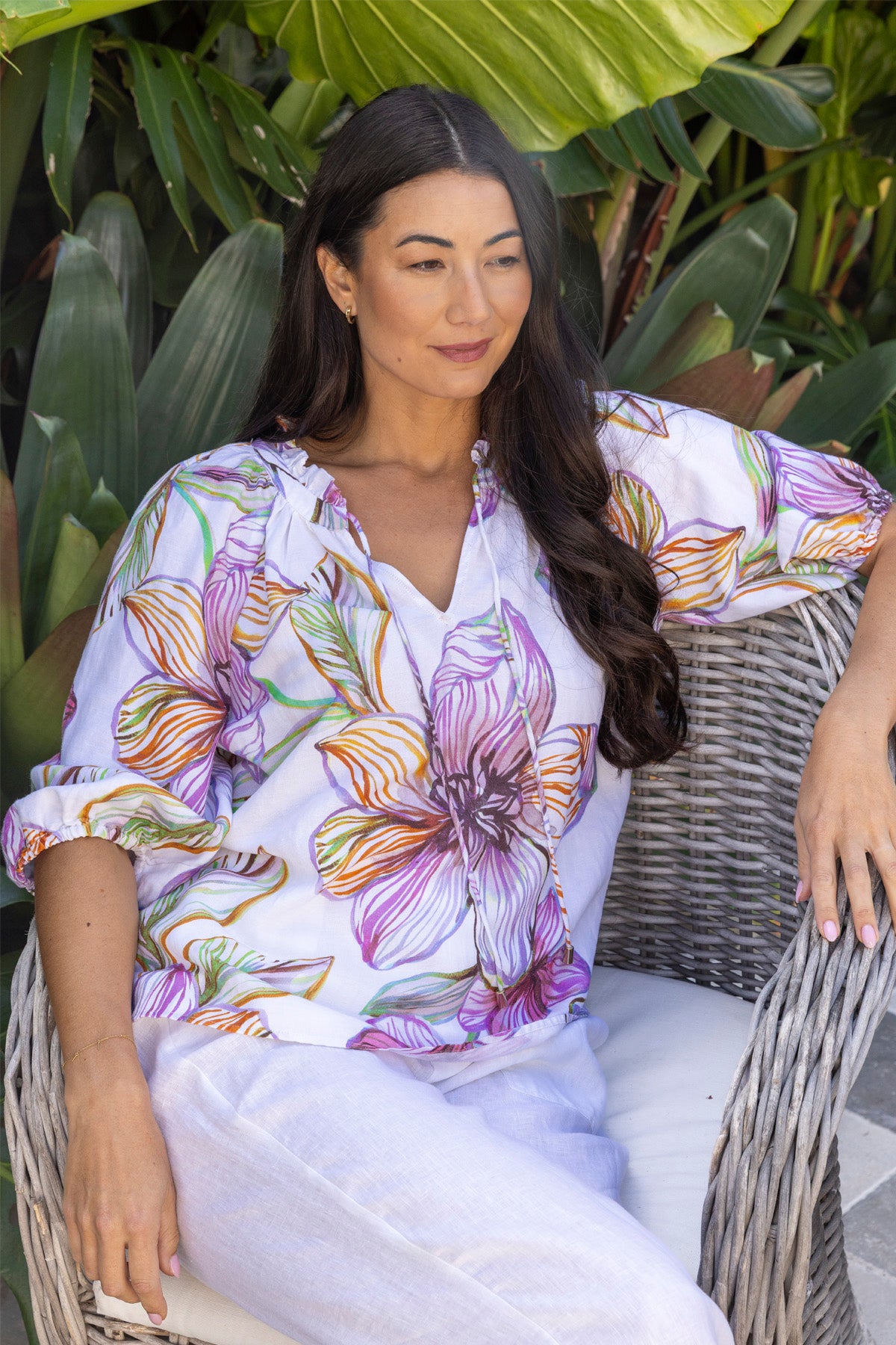 Womens Floraline Top Multicolor 596j3168a