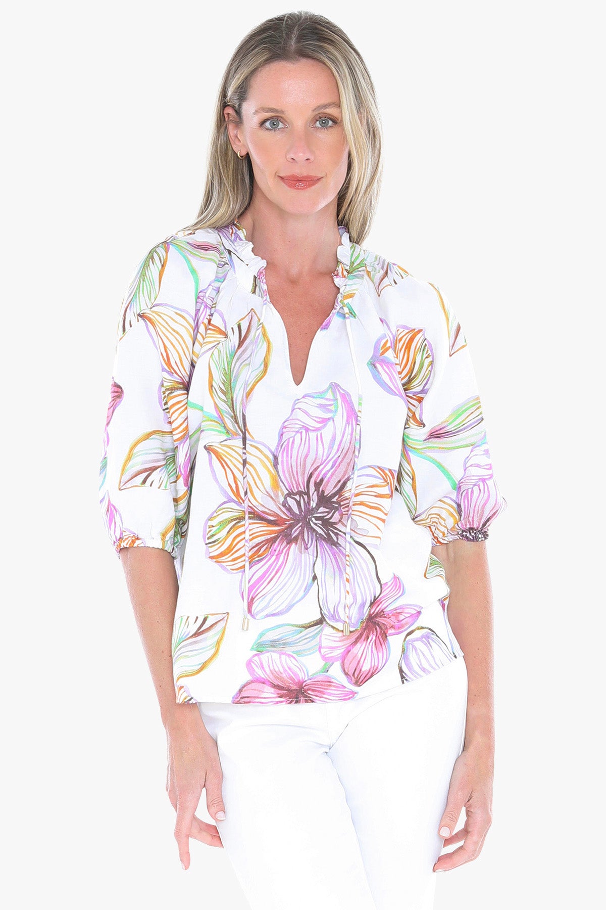 Womens Floraline Top Multicolor 596j3168a
