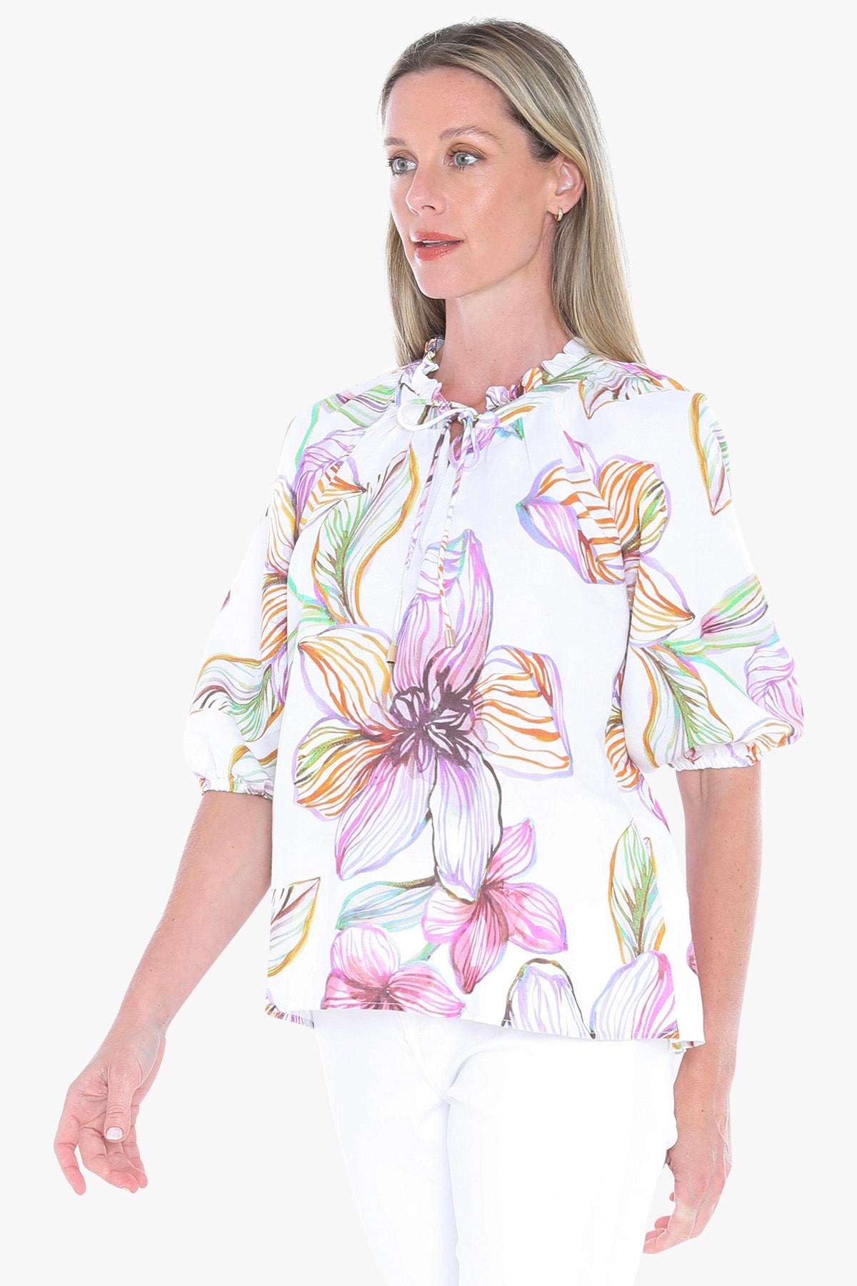 Womens Floraline Top Multicolor 596j3168a