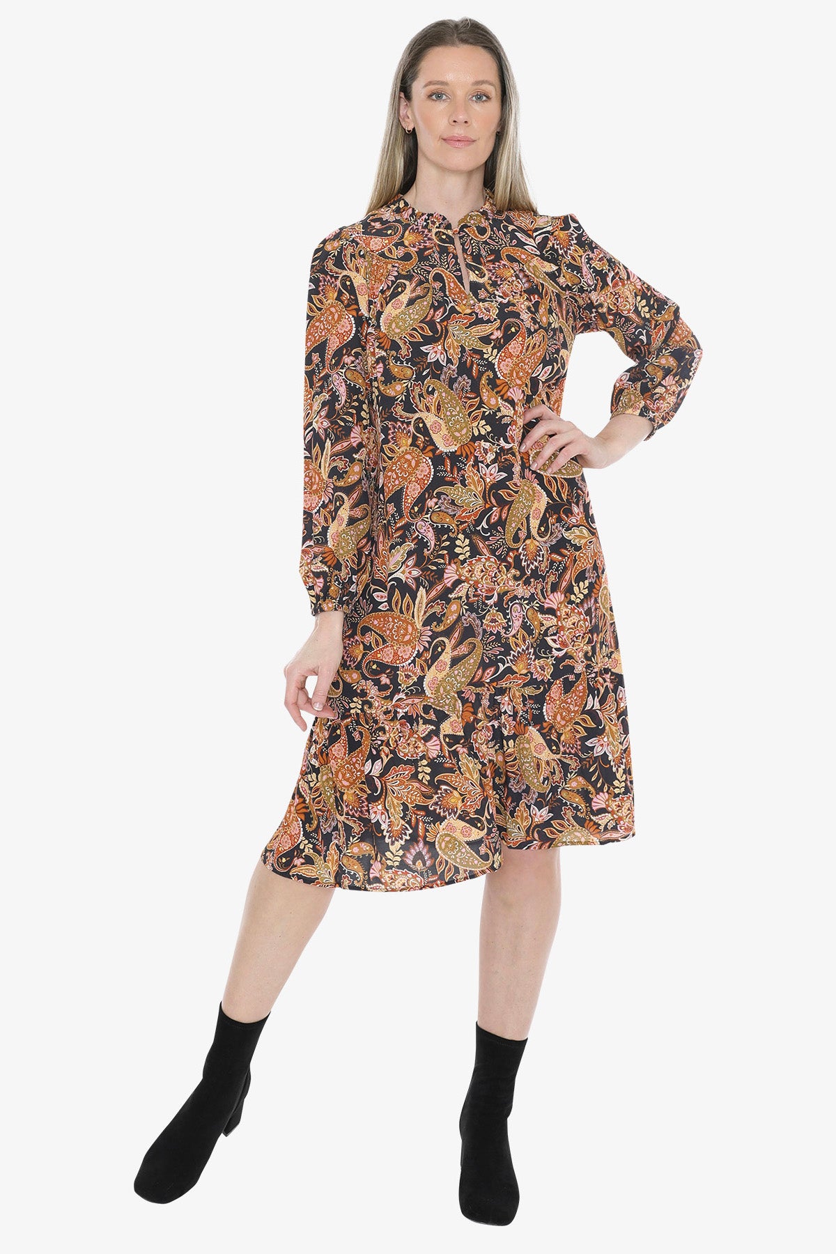 Folklore Paisley Dress in Multi