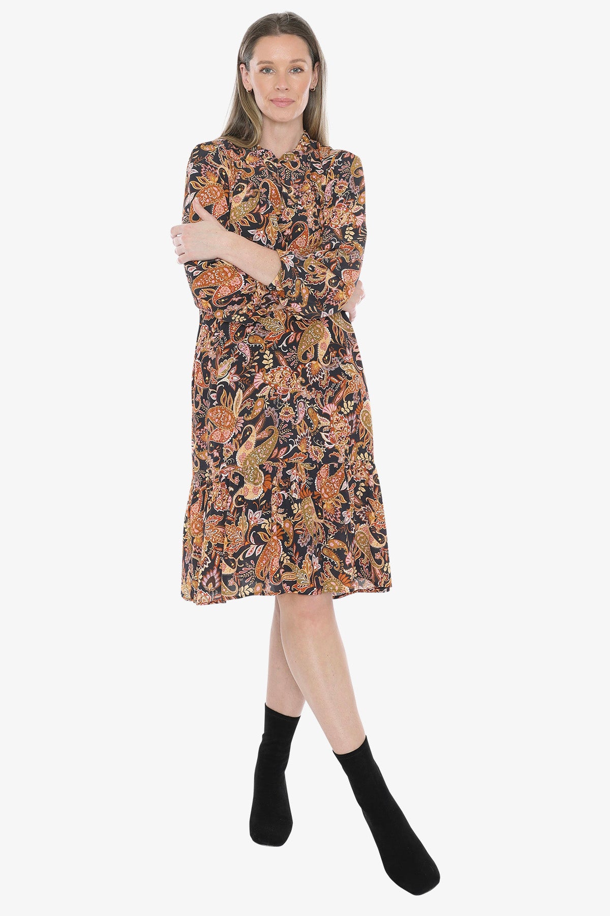 Folklore Paisley Dress in Multi