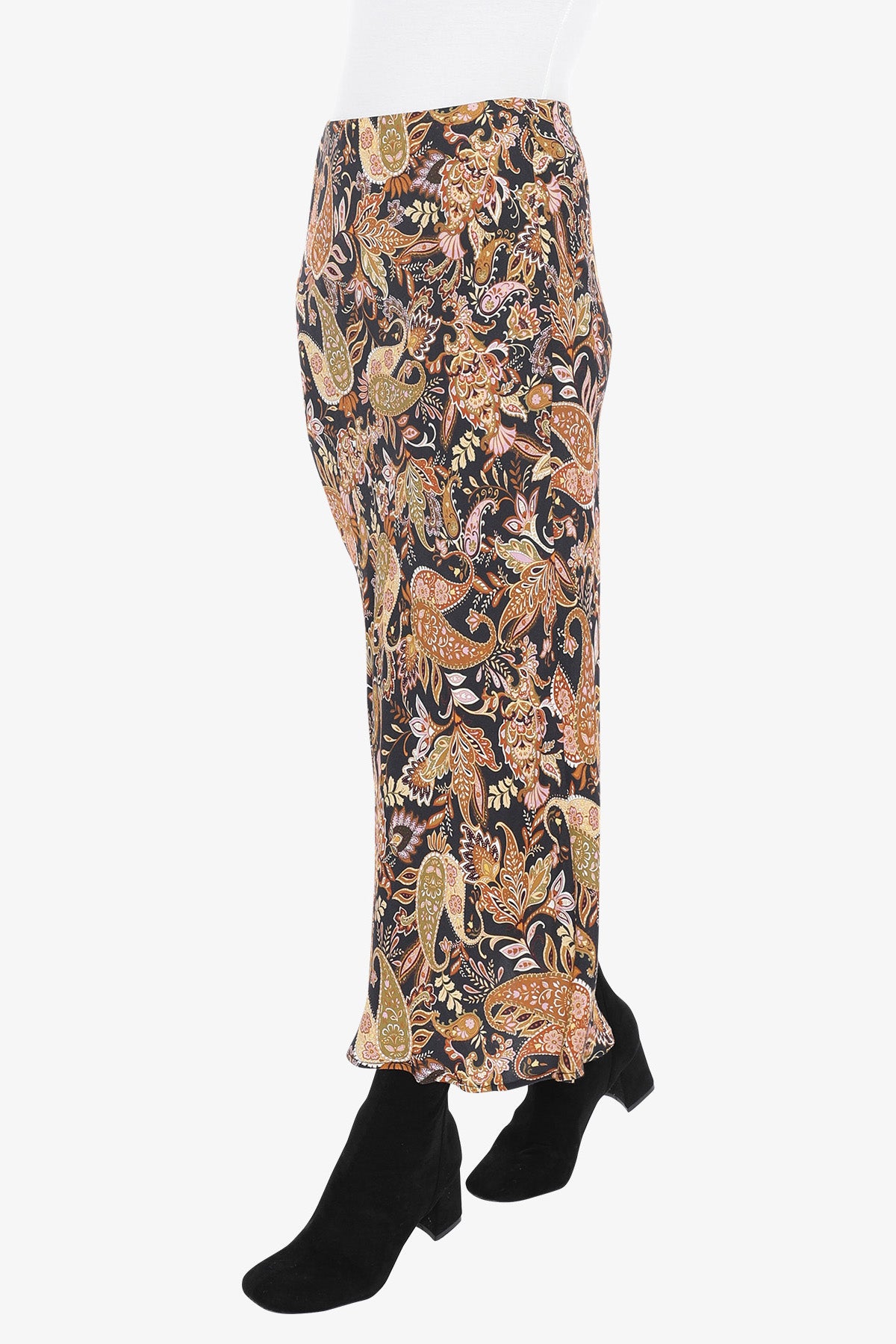 Folklore Paisley Slip Skirt in Multi
