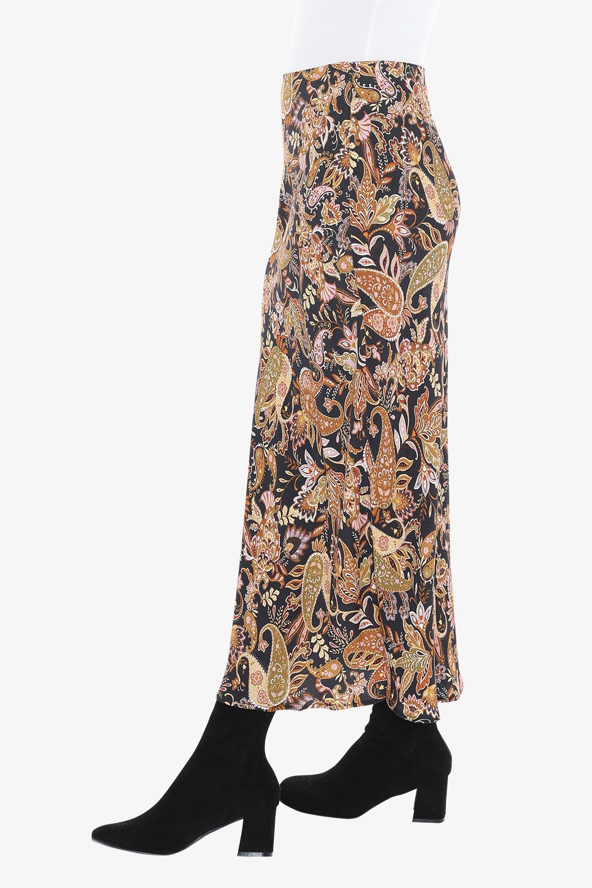 Folklore Paisley Slip Skirt in Multi