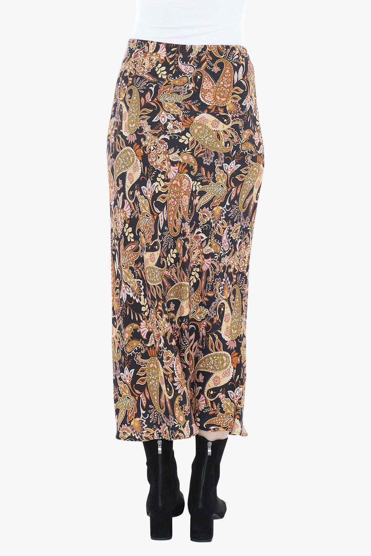 Folklore Paisley Slip Skirt in Multi