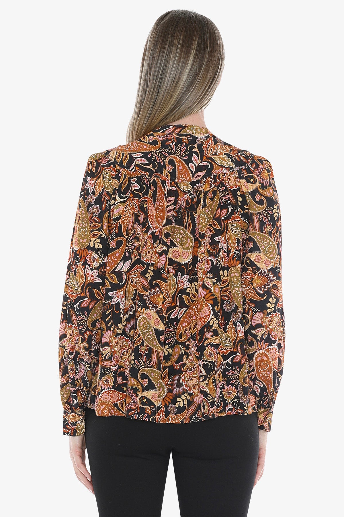 Folklore Paisley Yoke Detail Top in Multi
