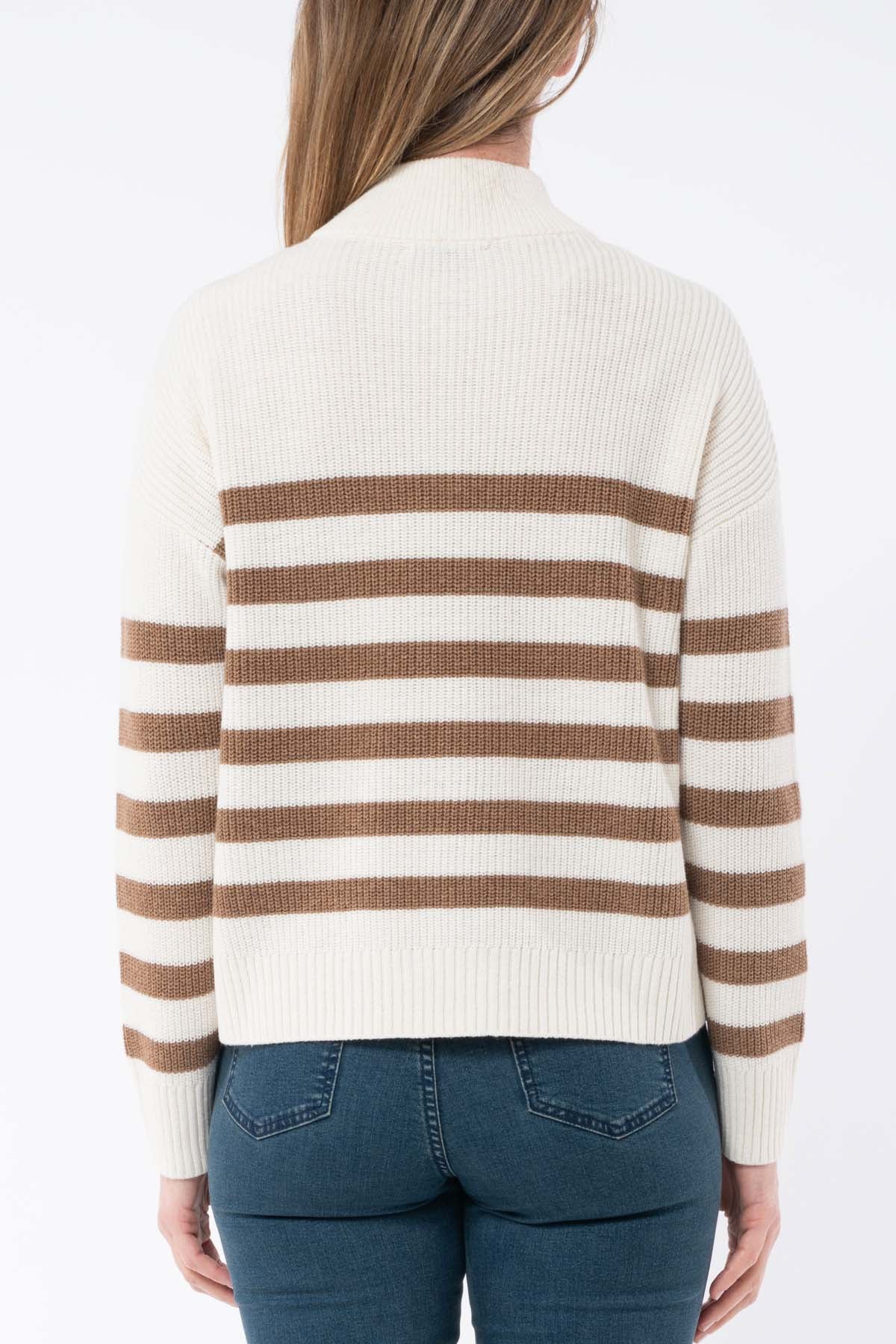 Half Zip Stripe Pullover