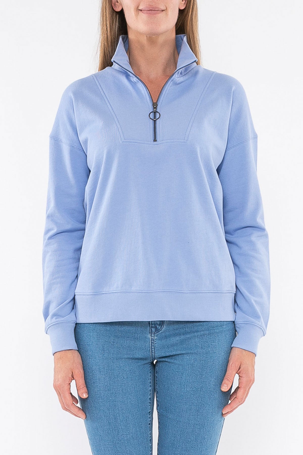 Half Zip Sweat Periwinkle