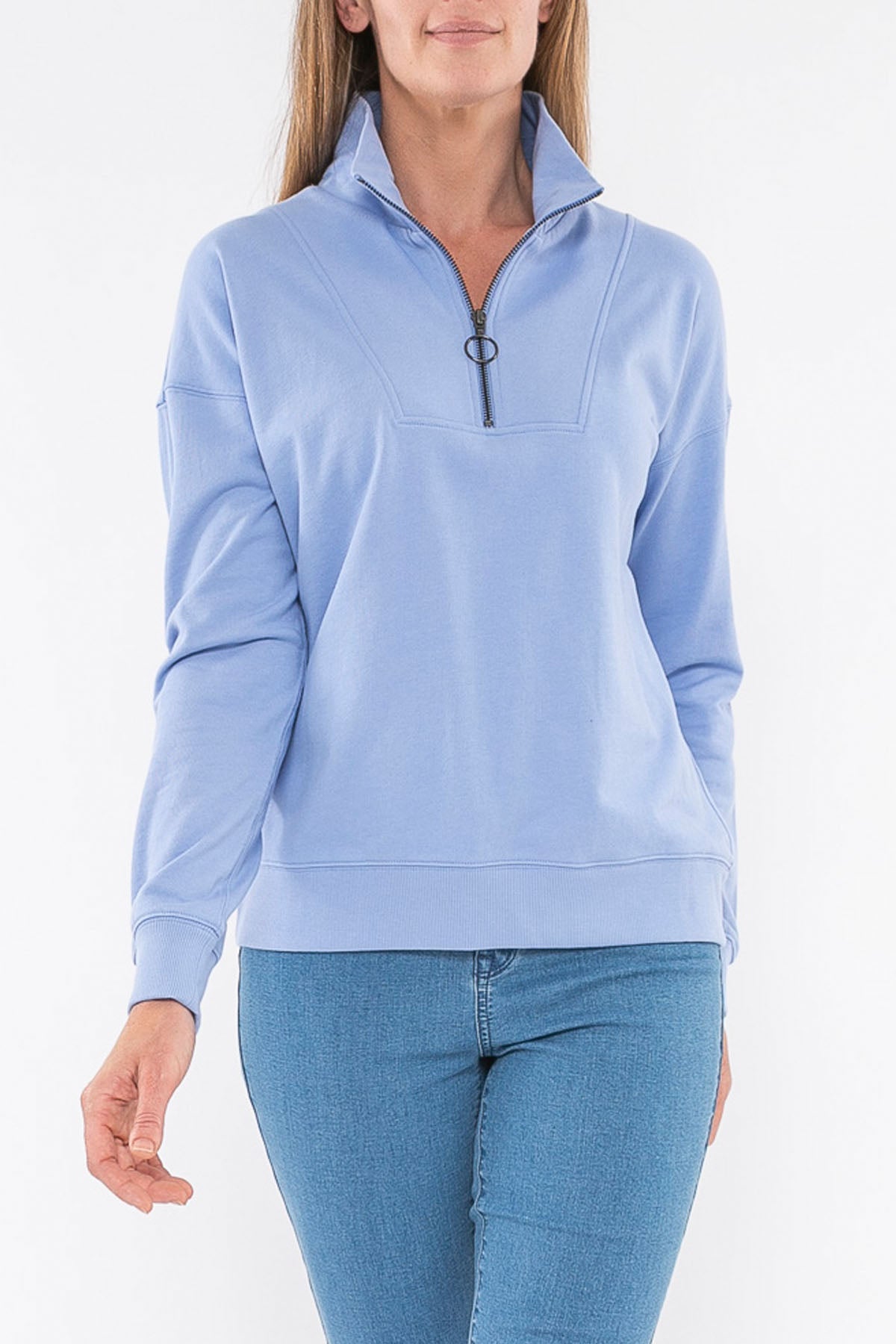 Half Zip Sweat Periwinkle
