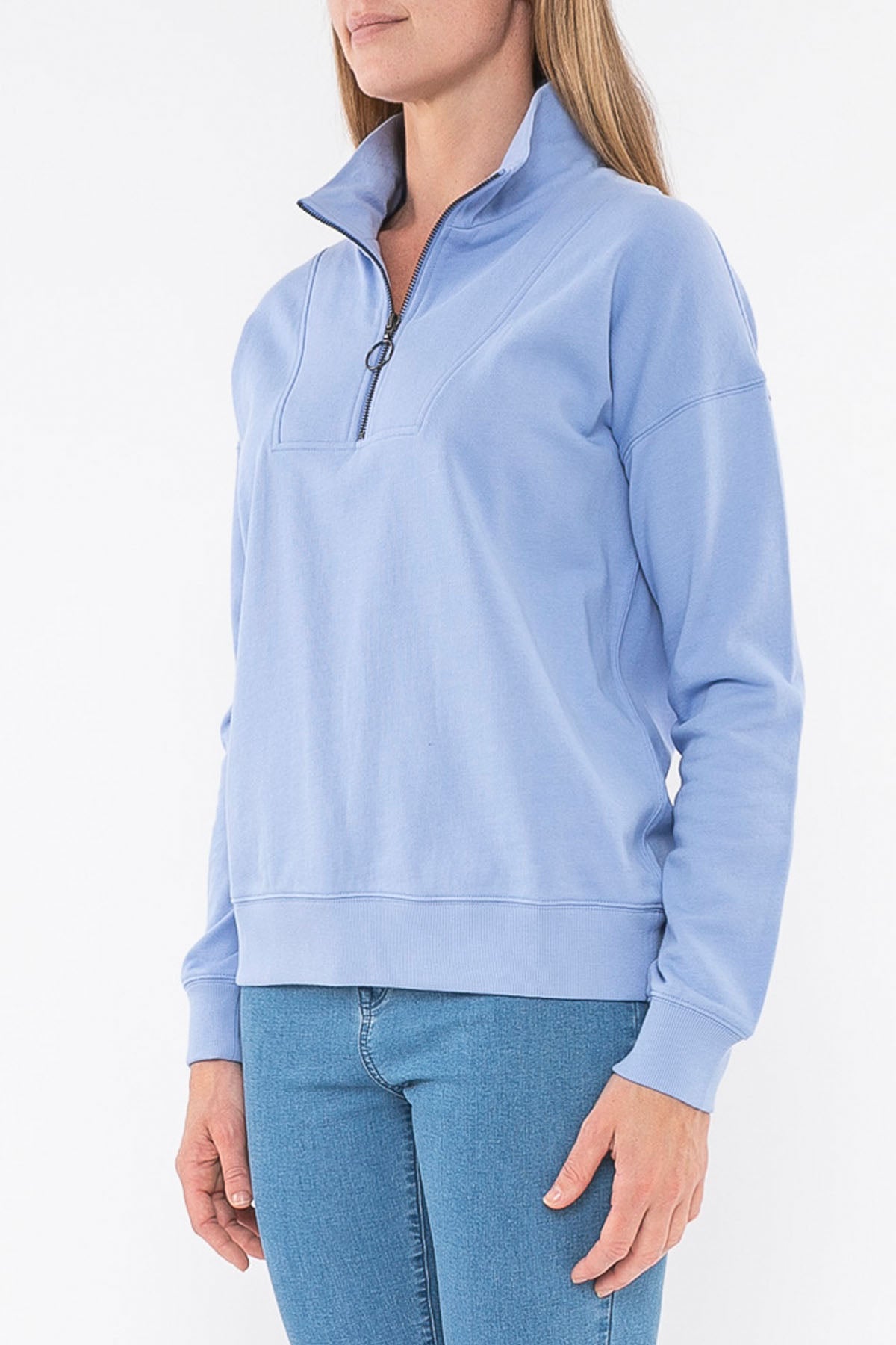 Half Zip Sweat Periwinkle