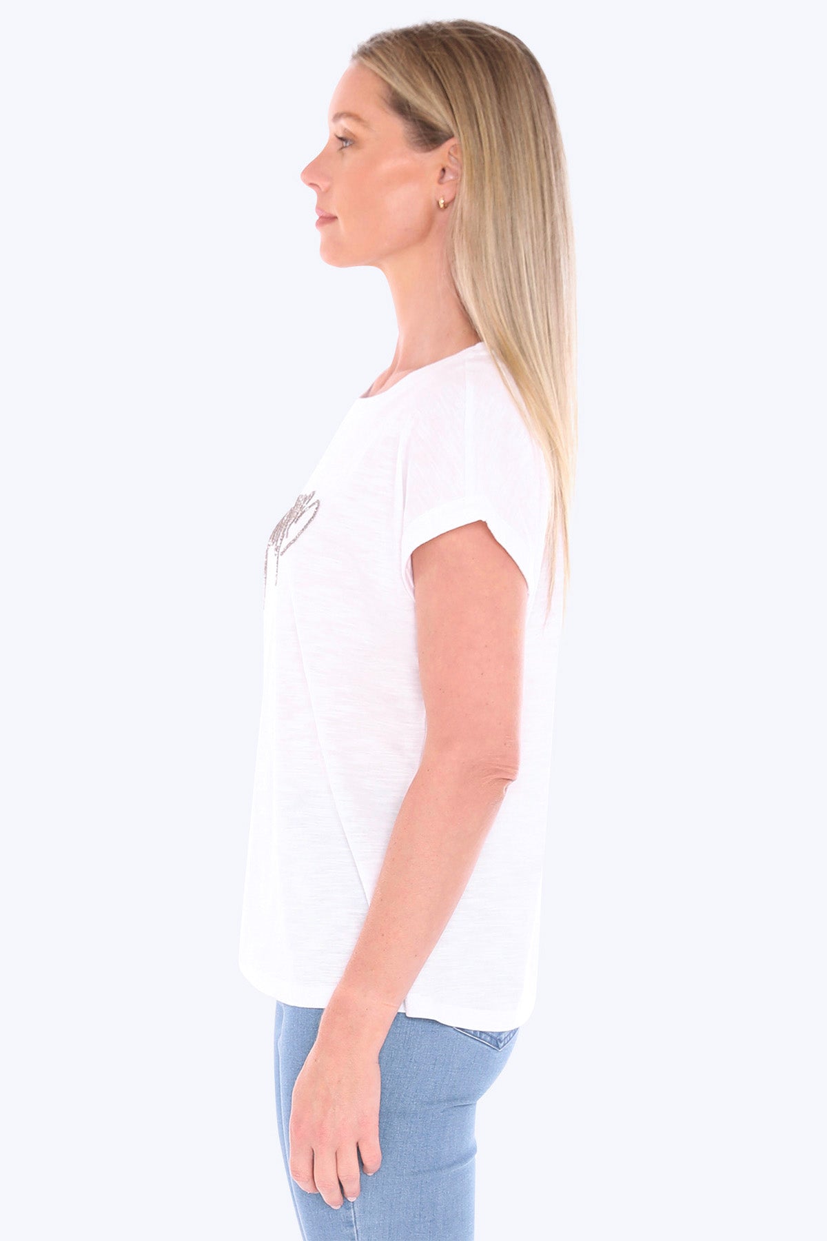 Womens Jump Beaded Tee White 59612017a