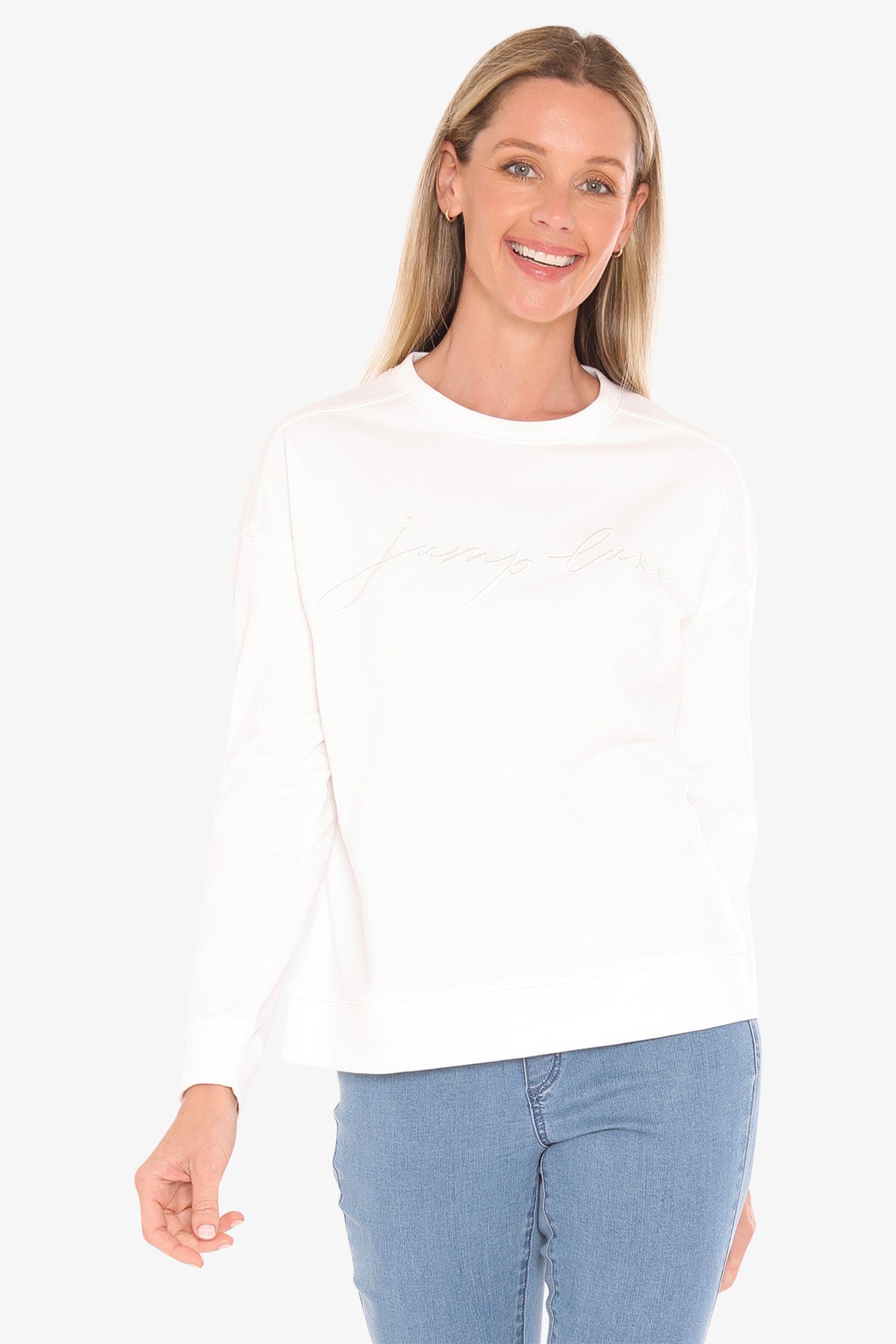 Womens Jump Luxe Sweat Top White 59612021a