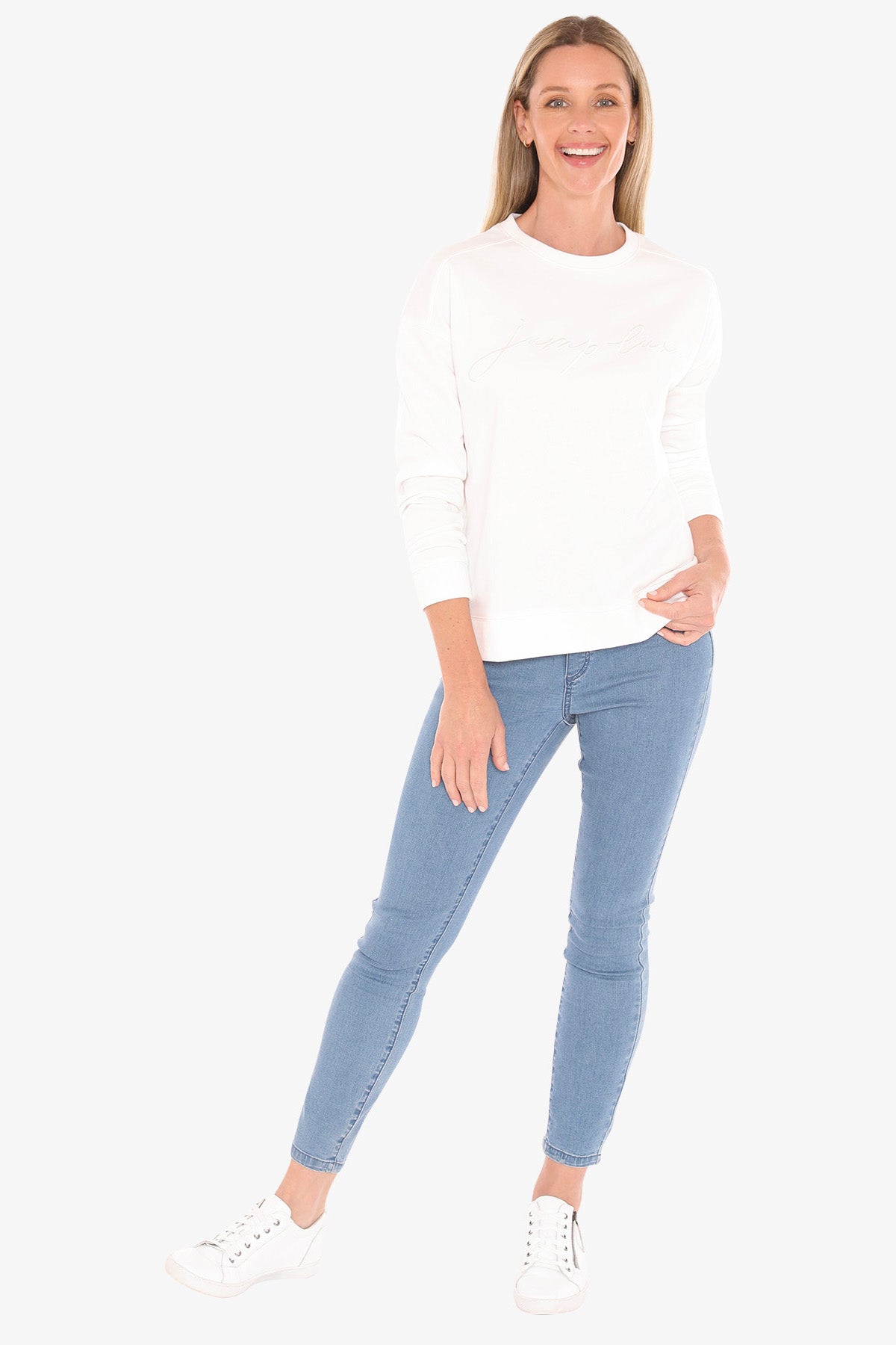 Womens Jump Luxe Sweat Top White 59612021a