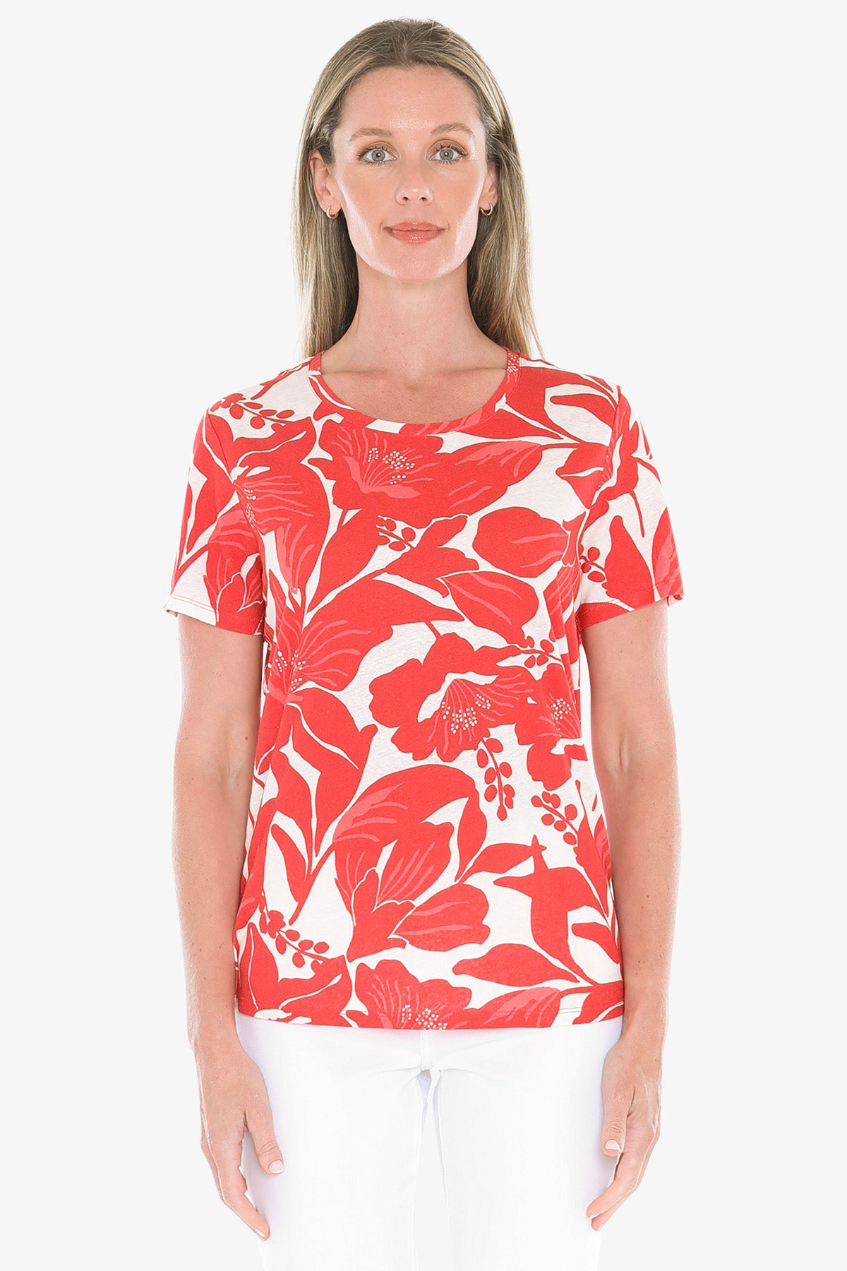 Womens Lily Mono Tee Red 59612007a