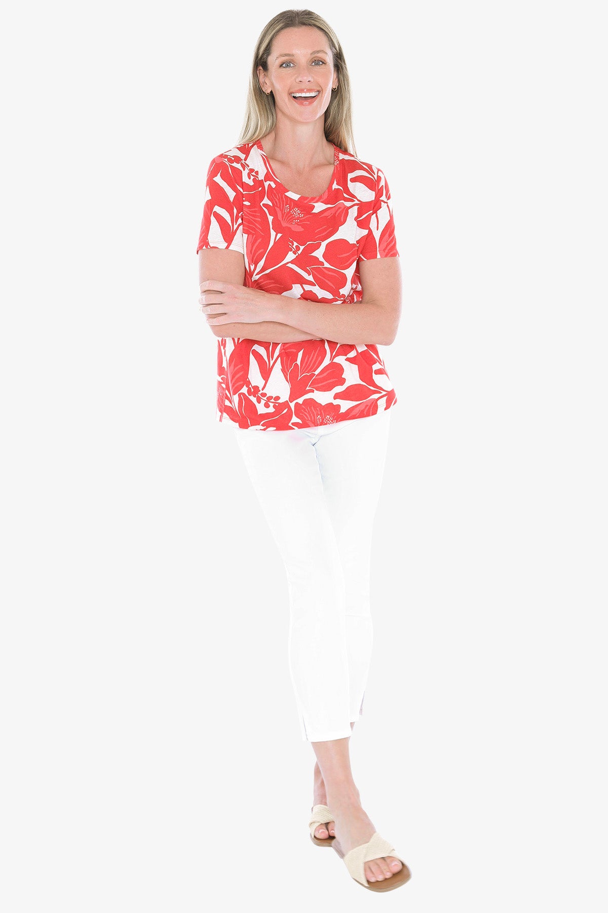 Womens Lily Mono Tee Red 59612007a