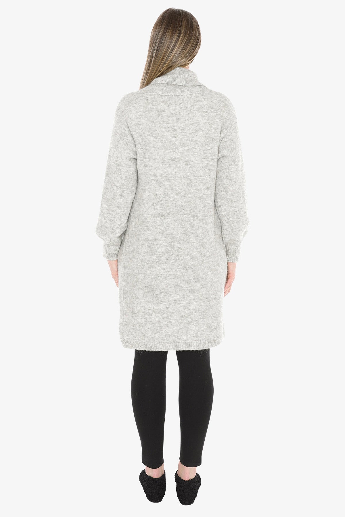 Luxe Long Cardigan in Silver