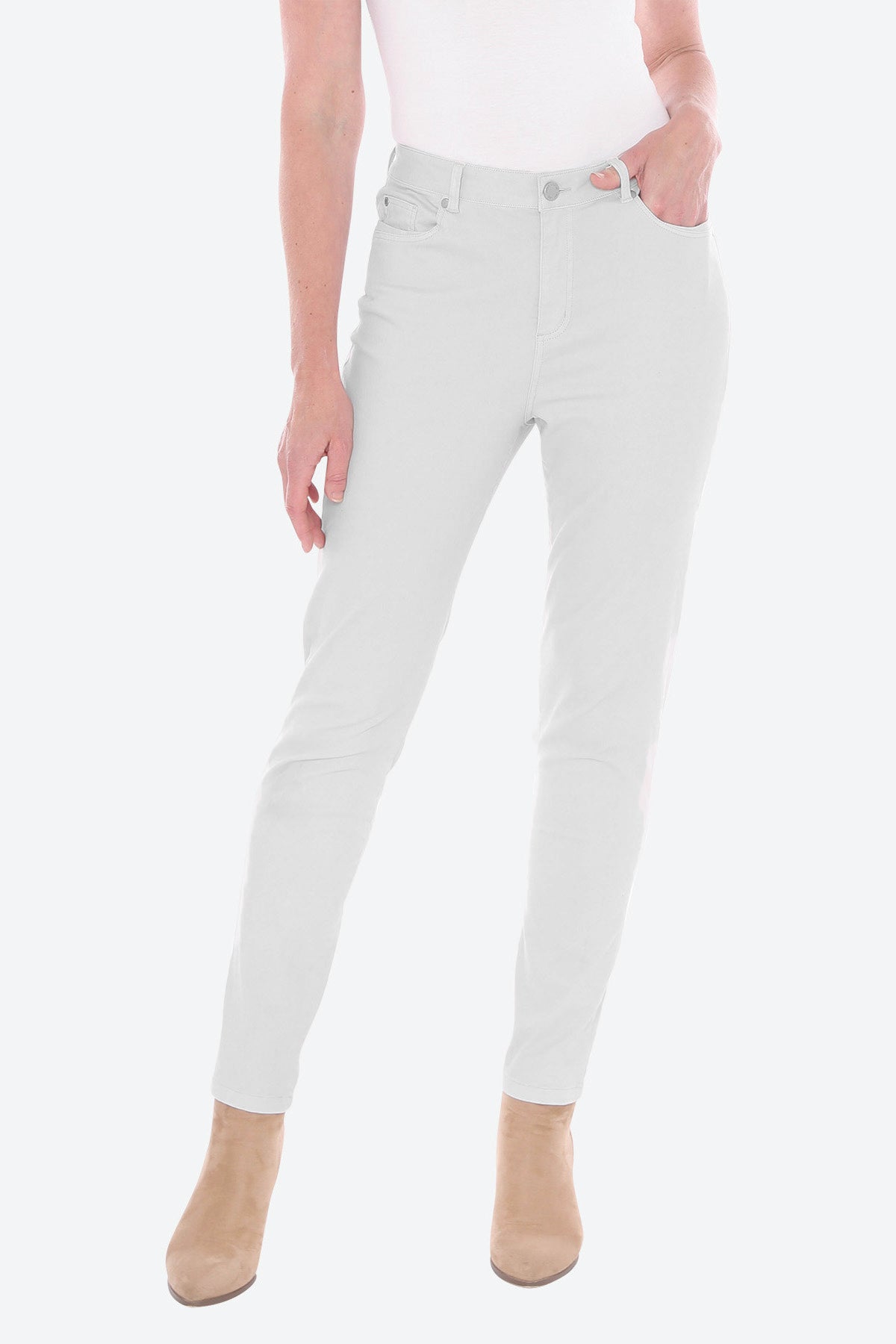 Luxury Detail Pocket Jean in Cement