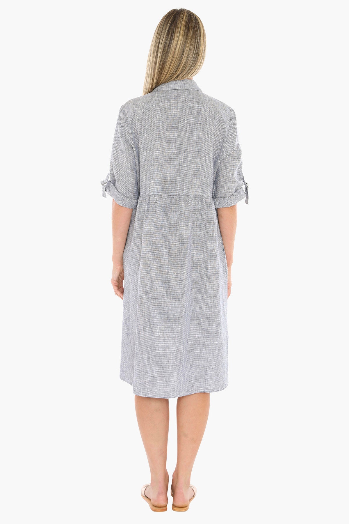 Womens Mini Check Dress Blue 596j5114a