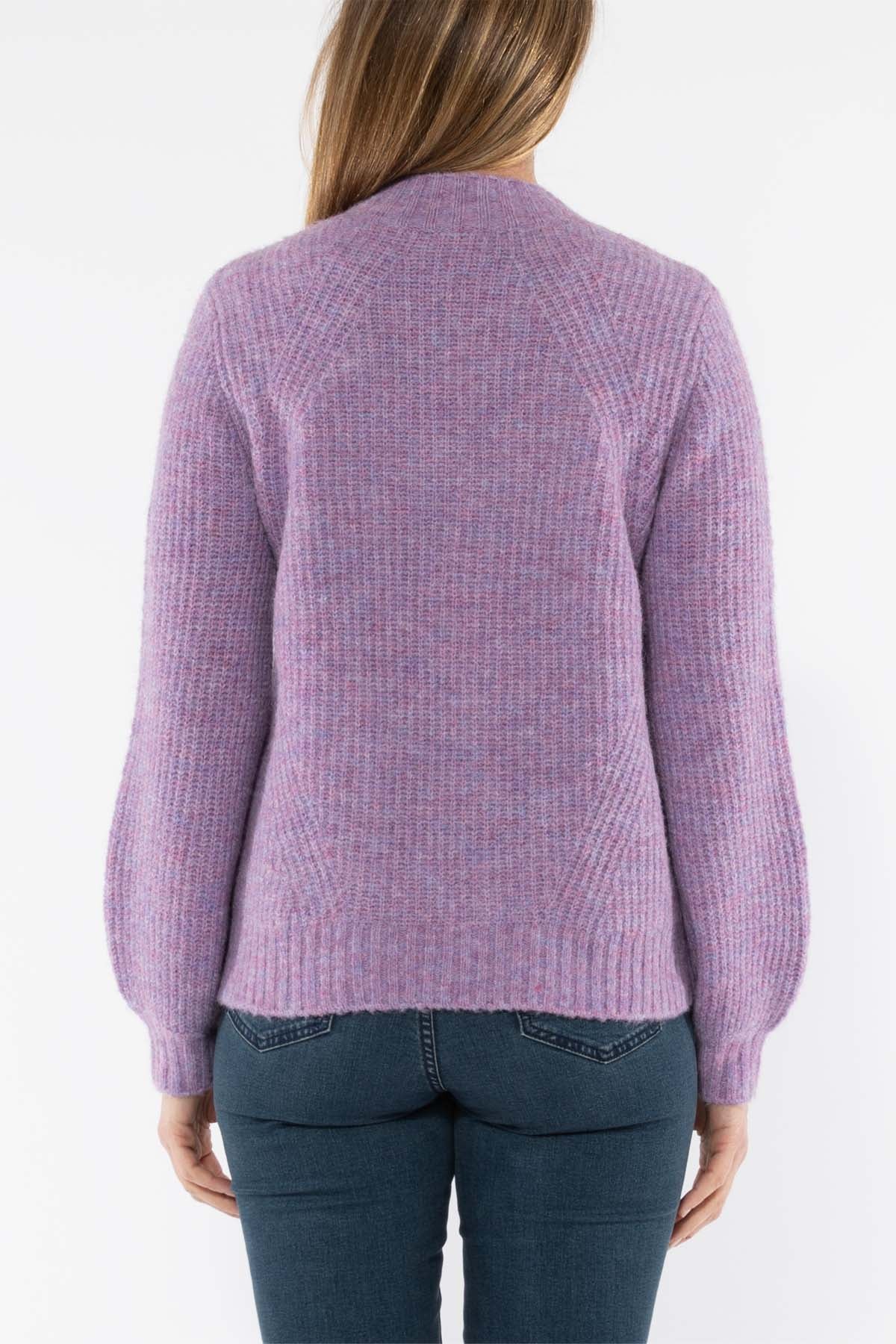 Mock Neck Rib Pullover