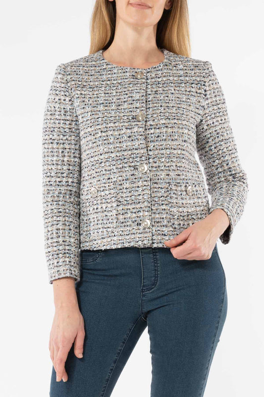 Women's Multi Boucle Jacket Blue