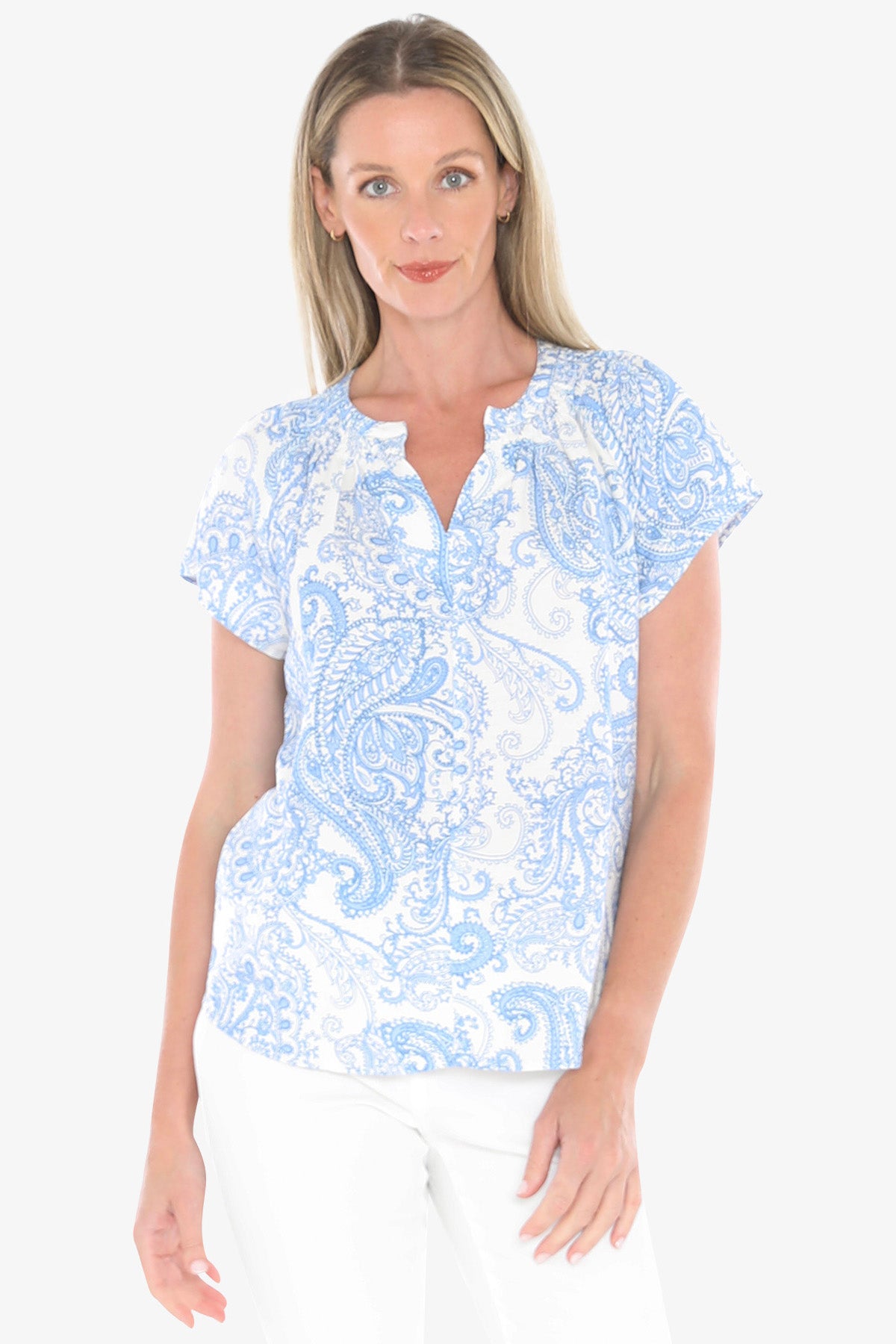Womens Mykonos Top Blue 596j3082a