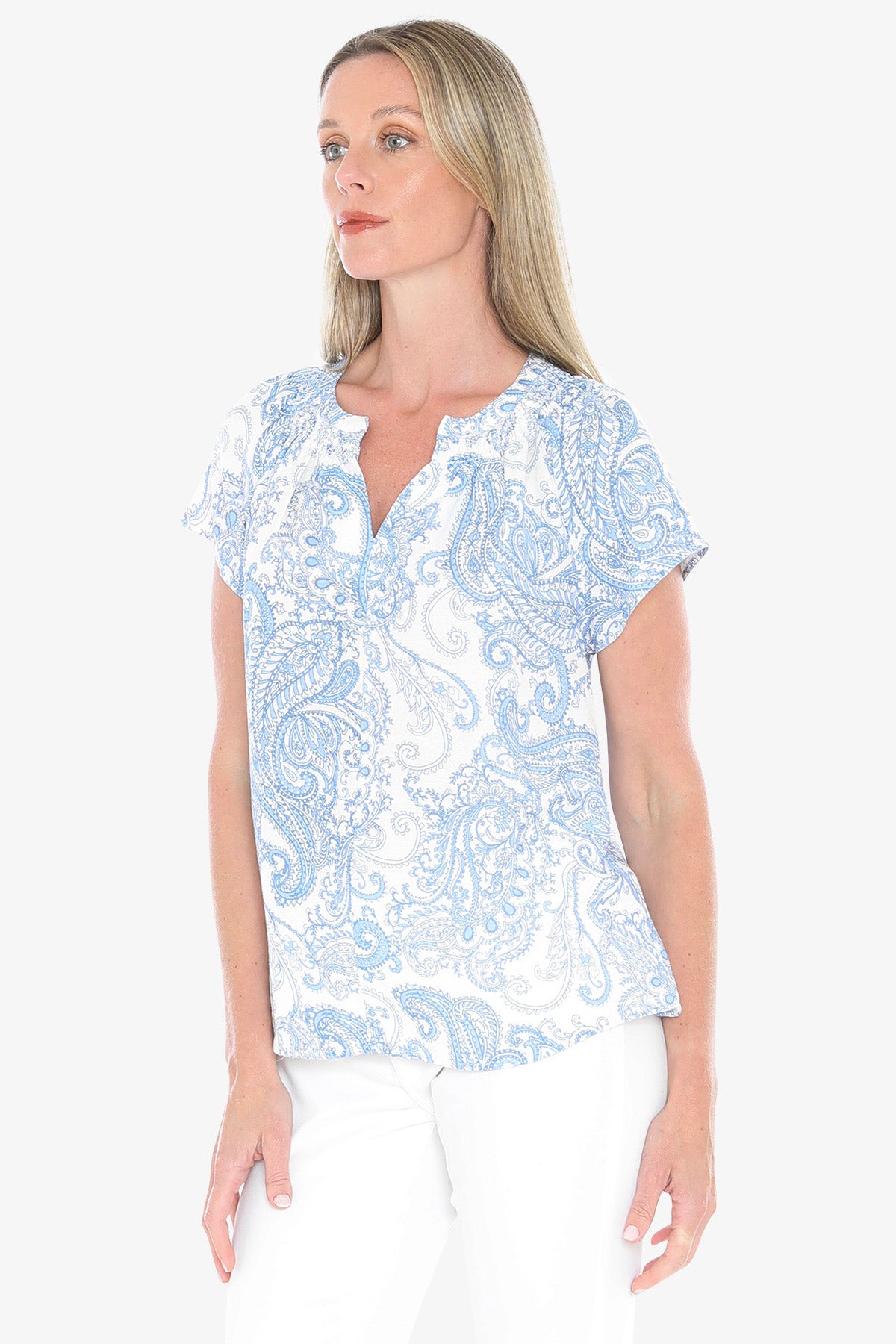 Womens Mykonos Top Blue 596j3082a