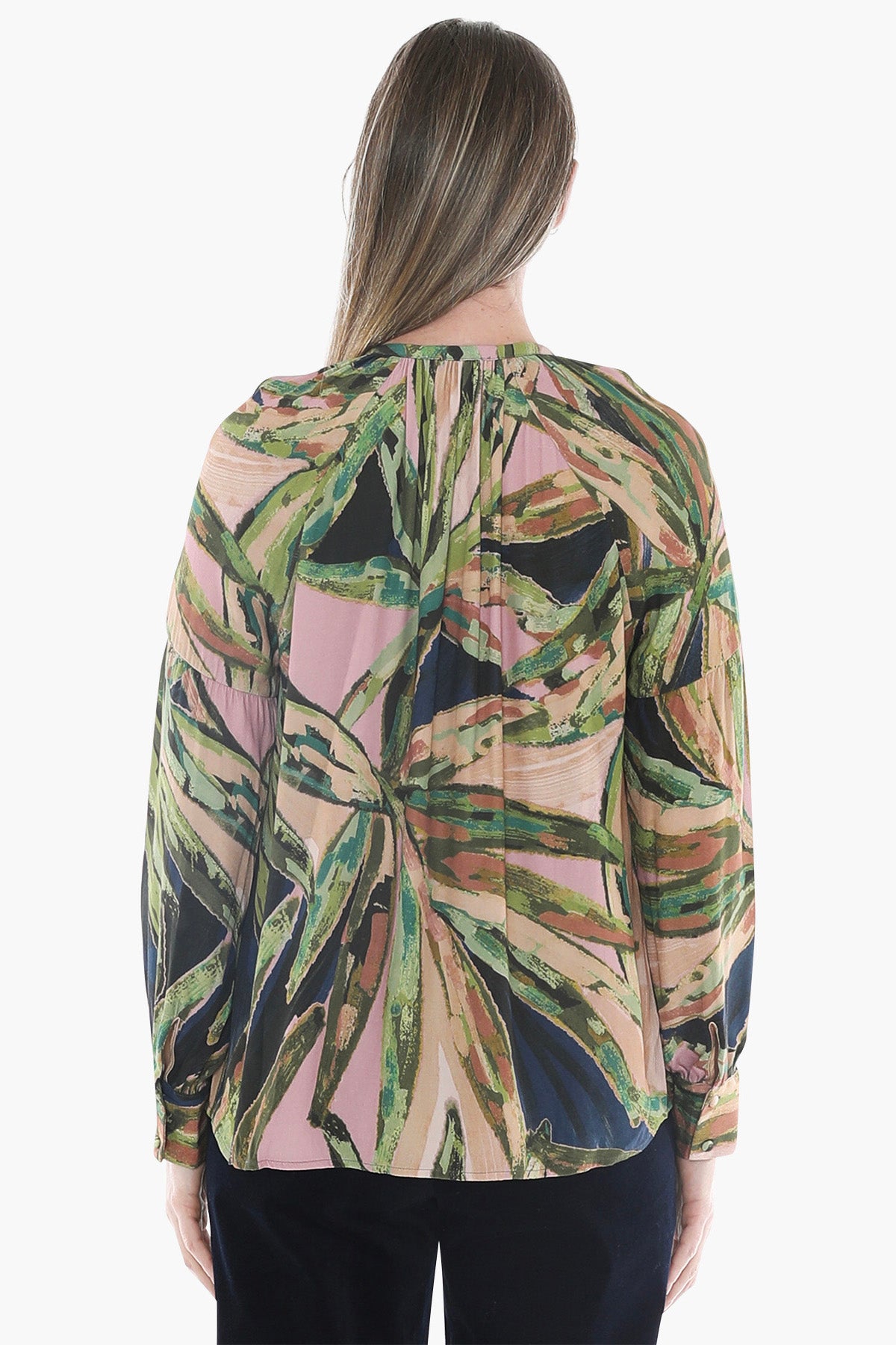 Painted Leaves Top in Multi