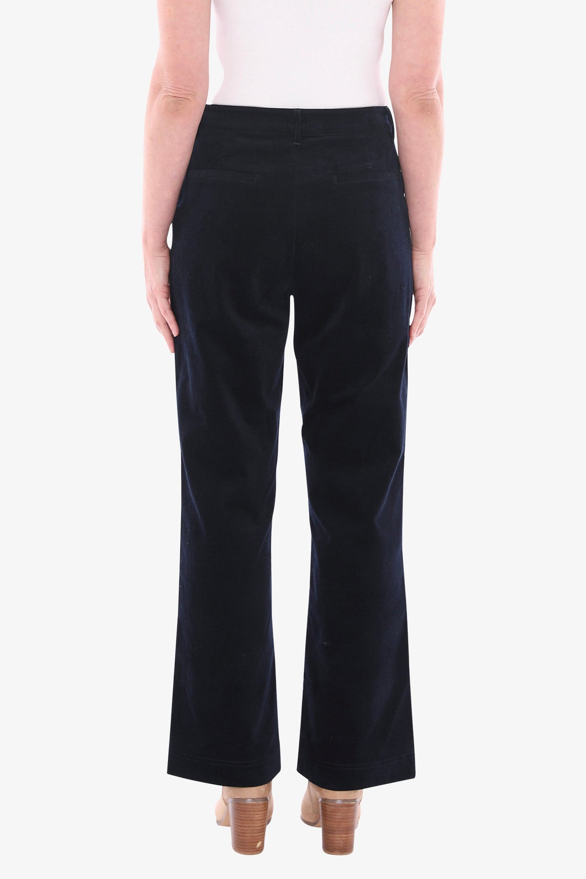Patch Pocket Velour Pant in Ink