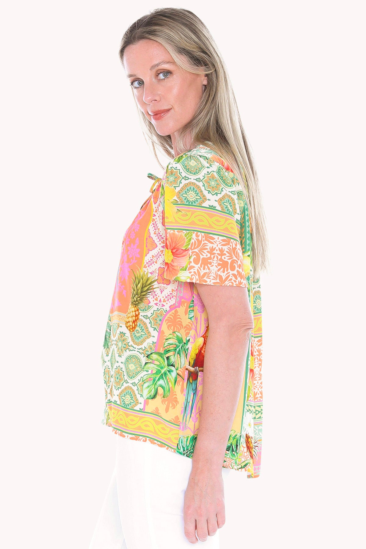 Womens Pina Colada Top Multicolor 596j3123a