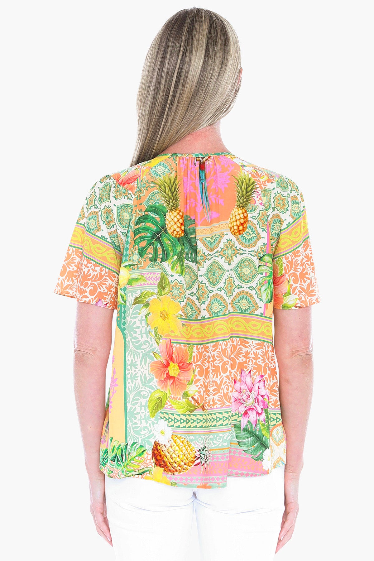 Womens Pina Colada Top Multicolor 596j3123a