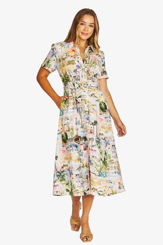 Womens Poolside Glamour Dress Multicolor 616j5085a