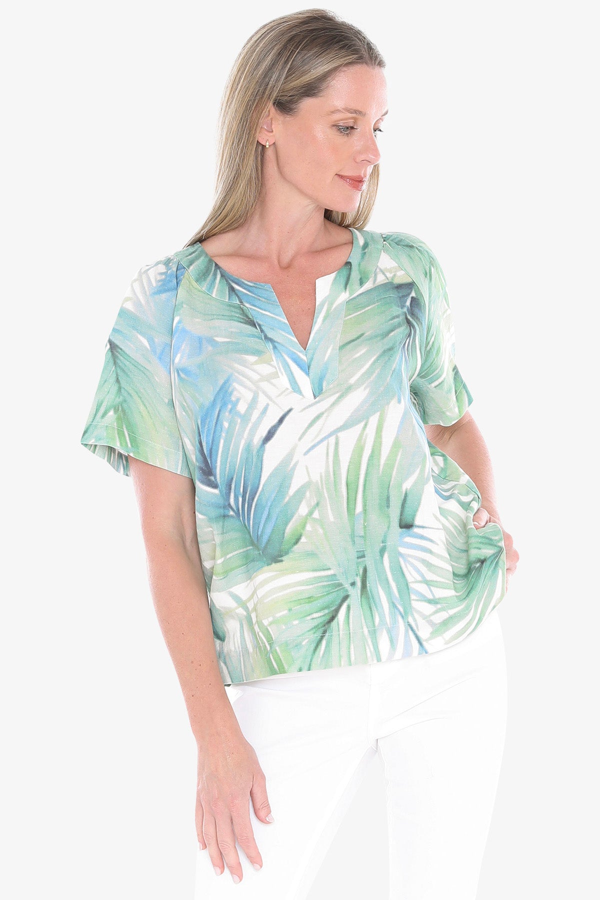 Womens Rainforest Top Multicolor 596j3051a