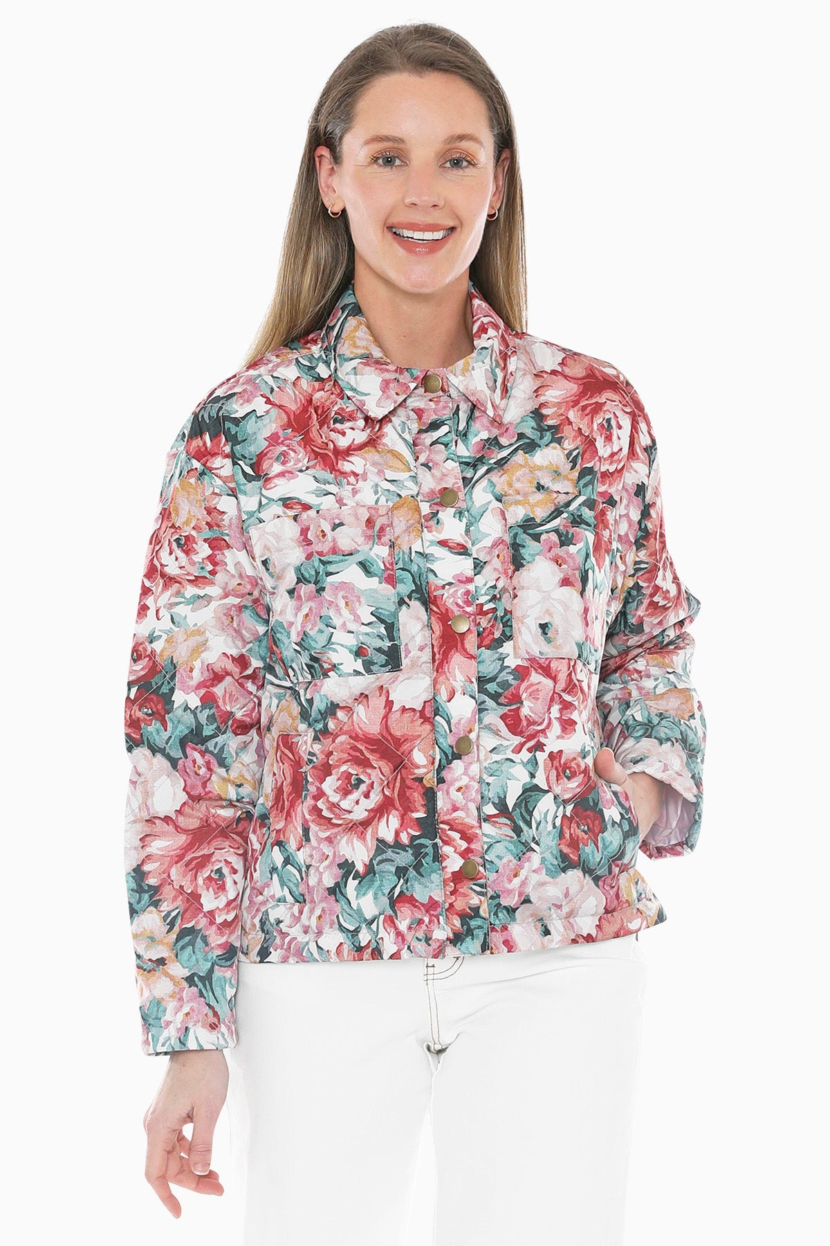 Rose Tapestry Quilt Jacket in Multi