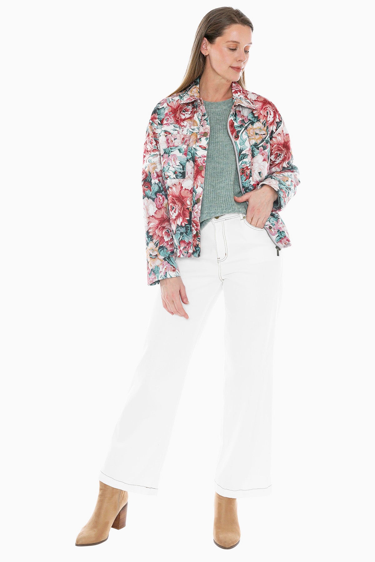 Rose Tapestry Quilt Jacket in Multi