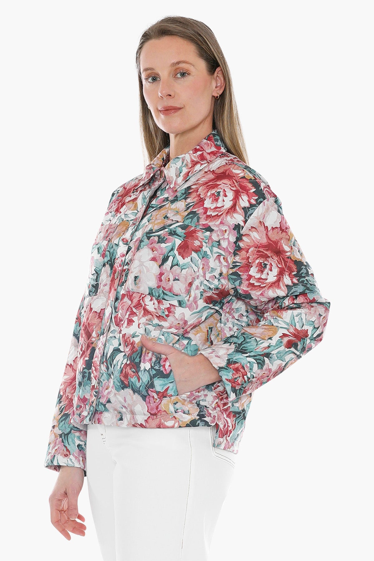 Rose Tapestry Quilt Jacket in Multi