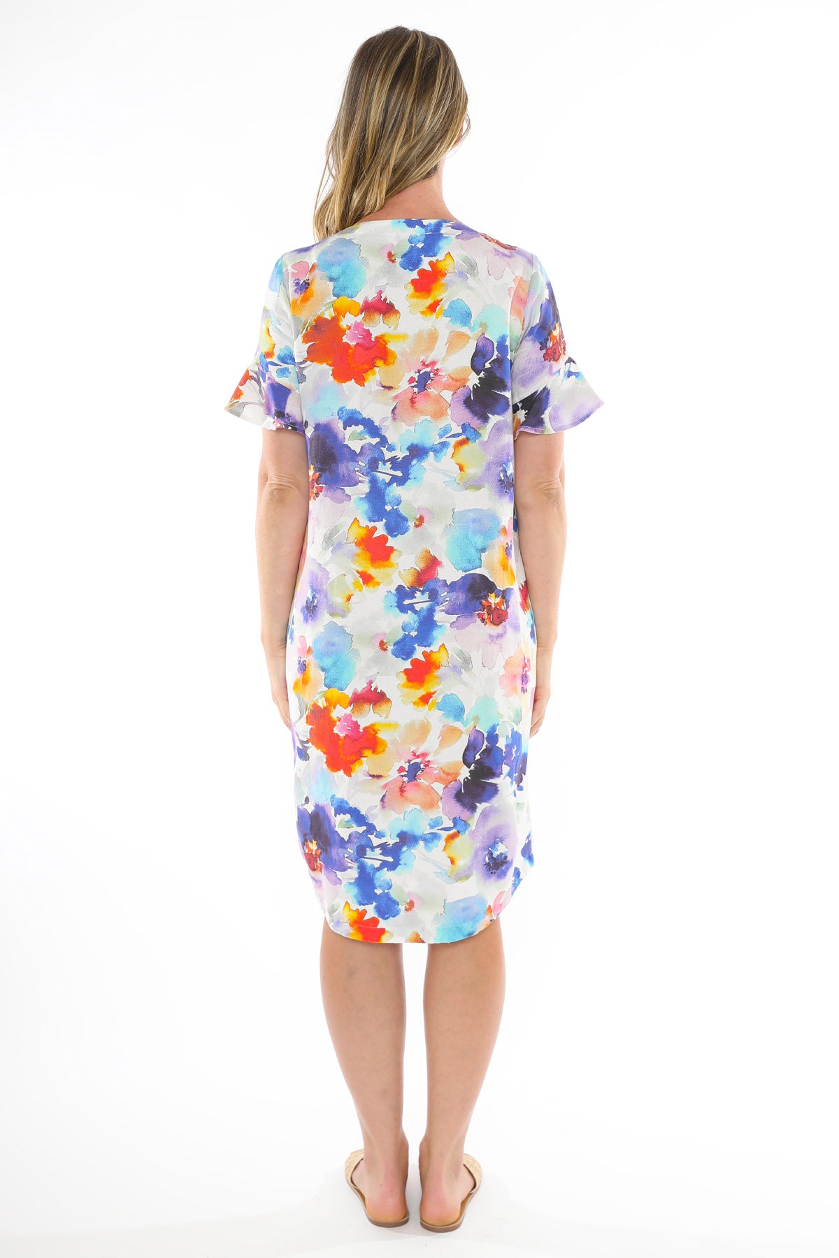 Women's Santorini Bloom Dress in Multicolour