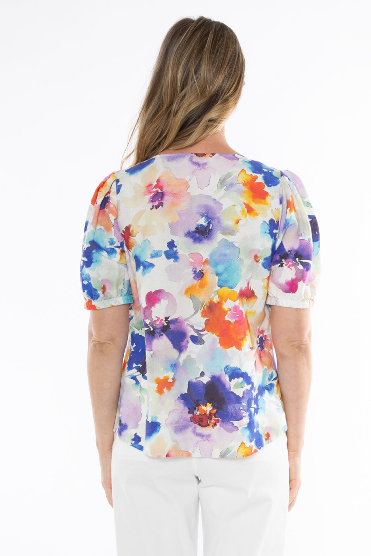 Women's Santorini Bloom Top in Multicolour