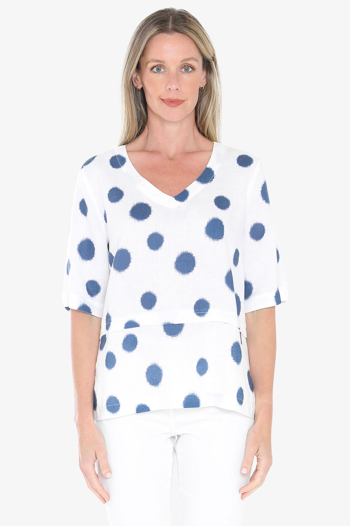 Womens Scratch Spot Top Blue 596j3187a