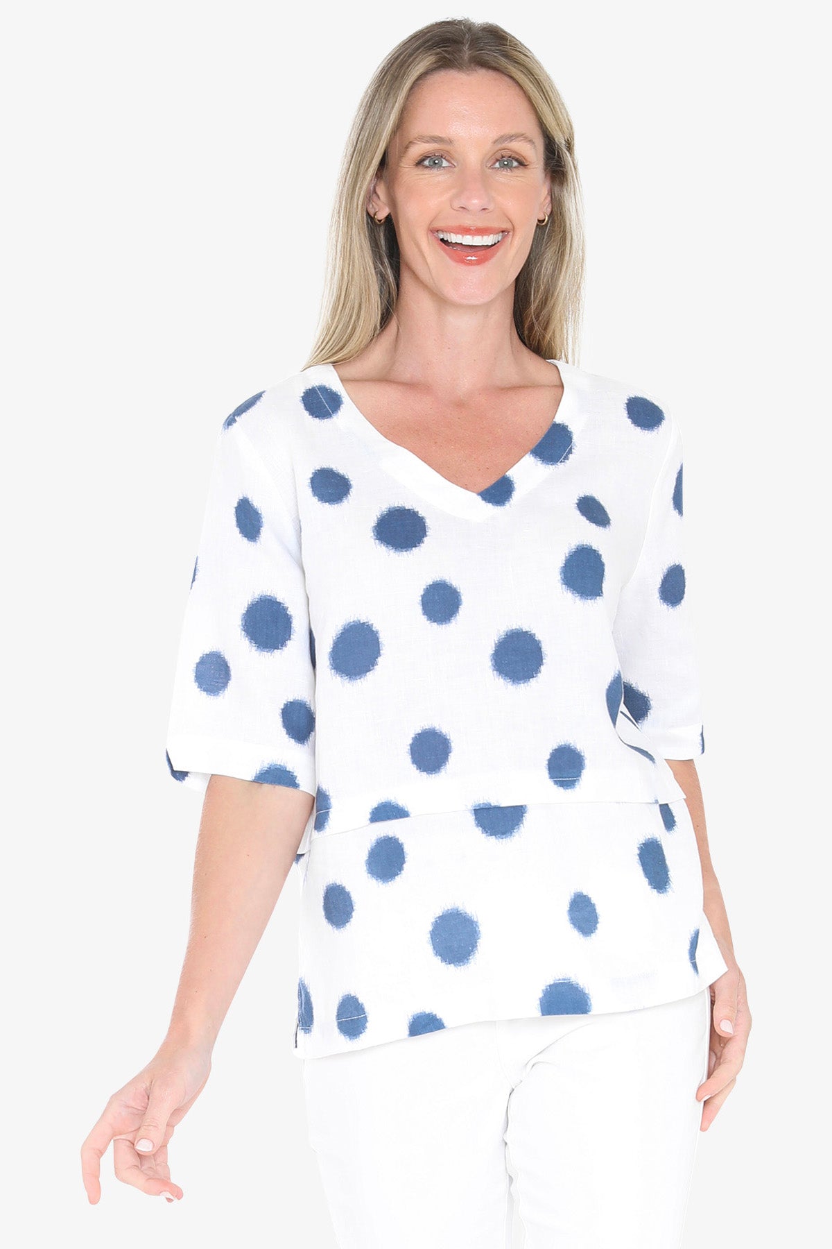 Womens Scratch Spot Top Blue 596j3187a