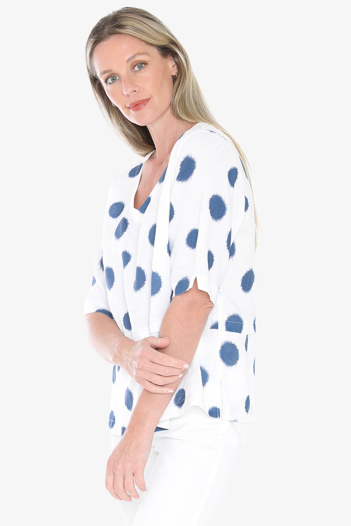 Womens Scratch Spot Top Blue 596j3187a