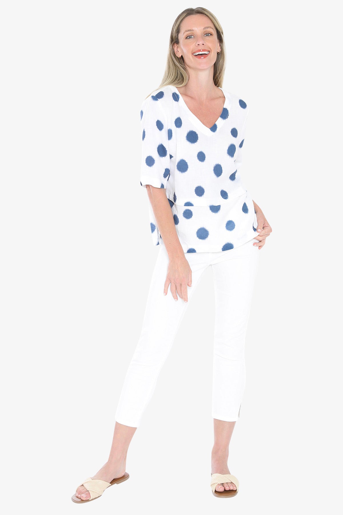 Womens Scratch Spot Top Blue 596j3187a