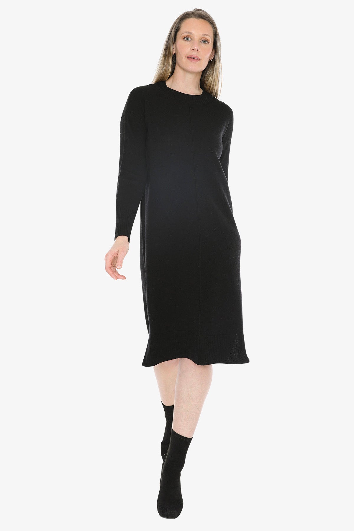 Seam Detail Dress in Black