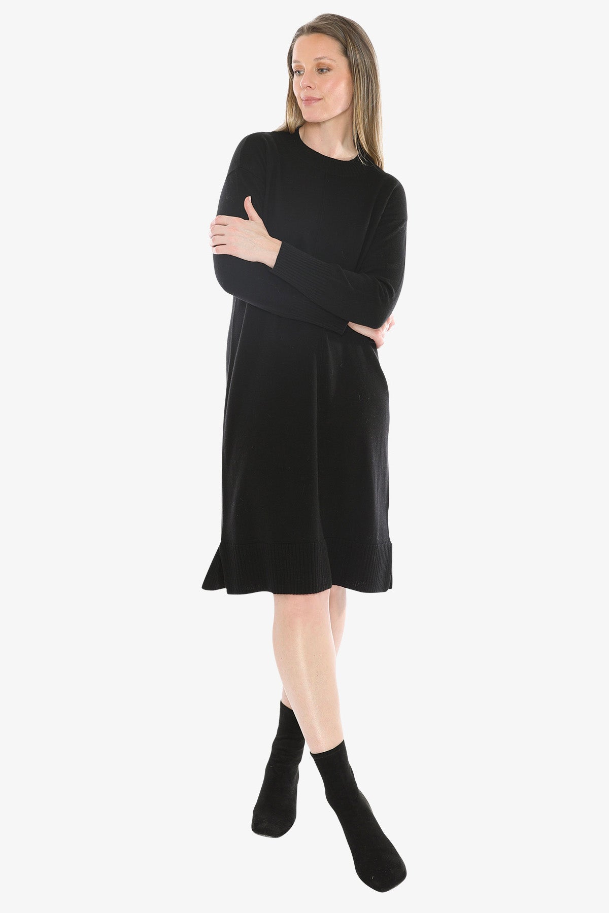 Seam Detail Dress in Black