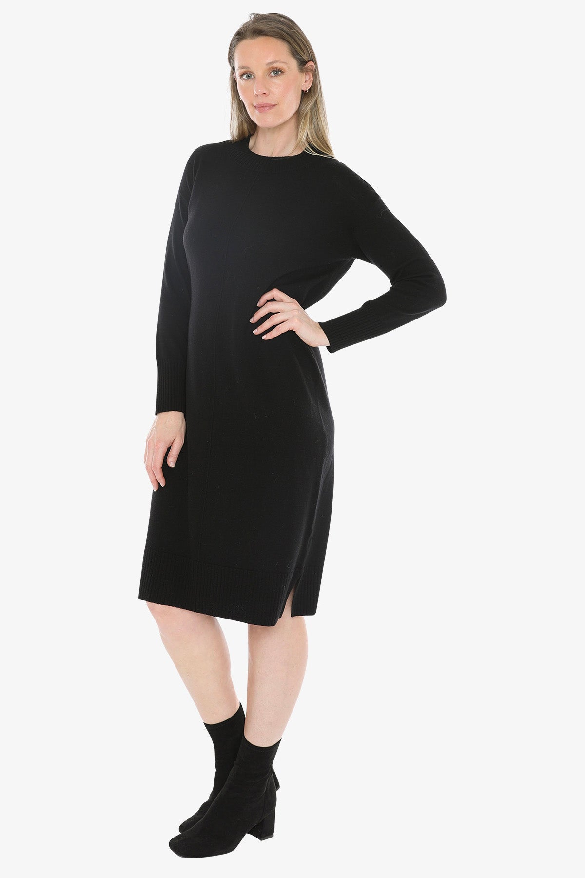 Seam Detail Dress in Black